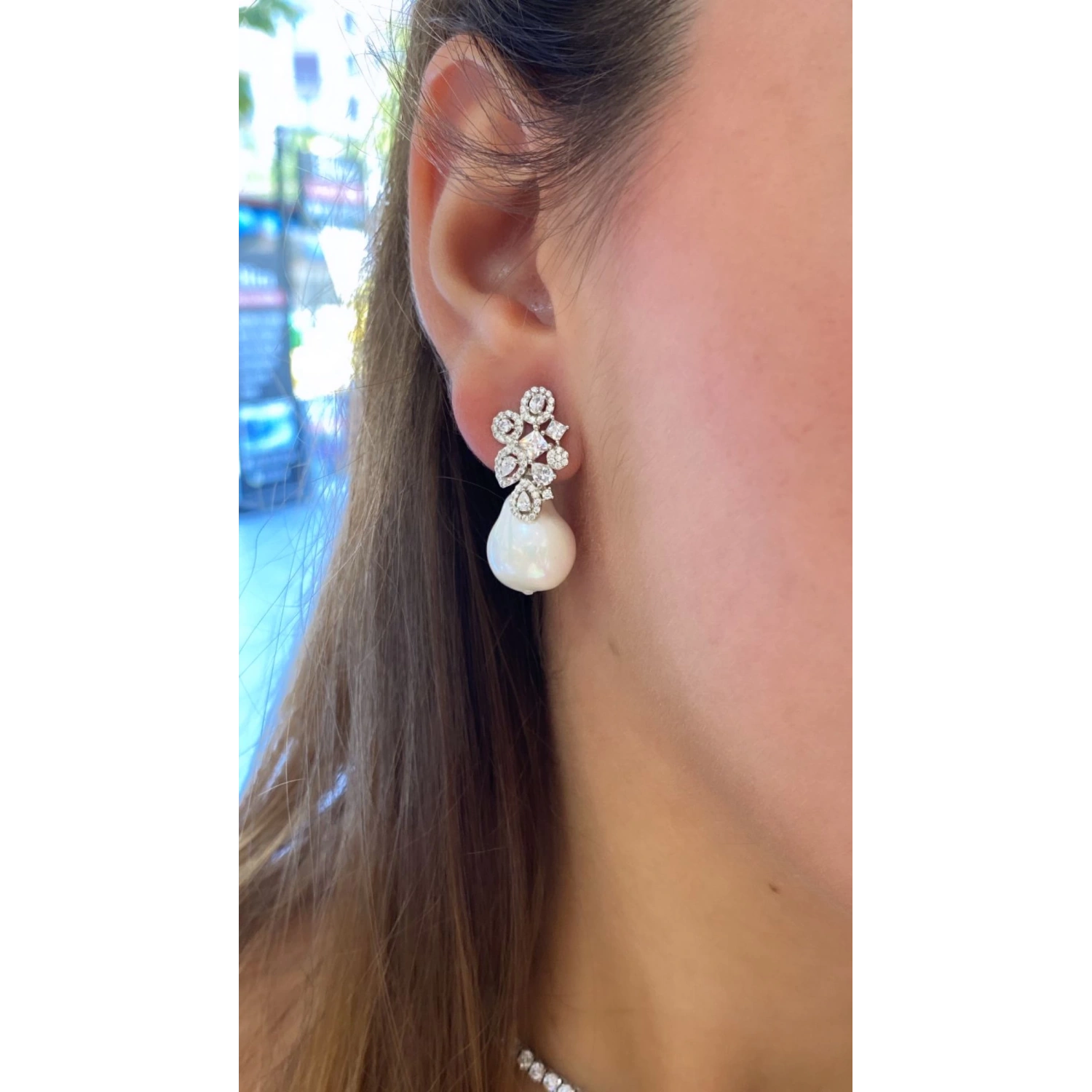 Geo Barok İnci Küpe