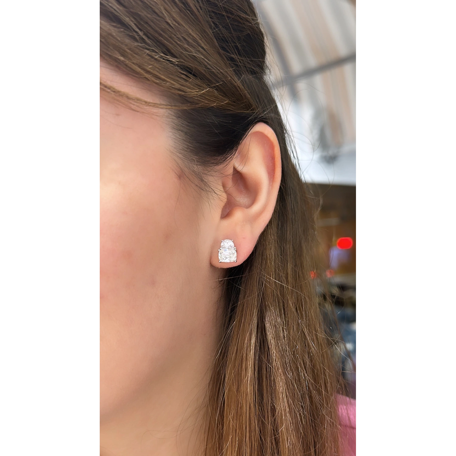 Half Moon Mozanit Küpe