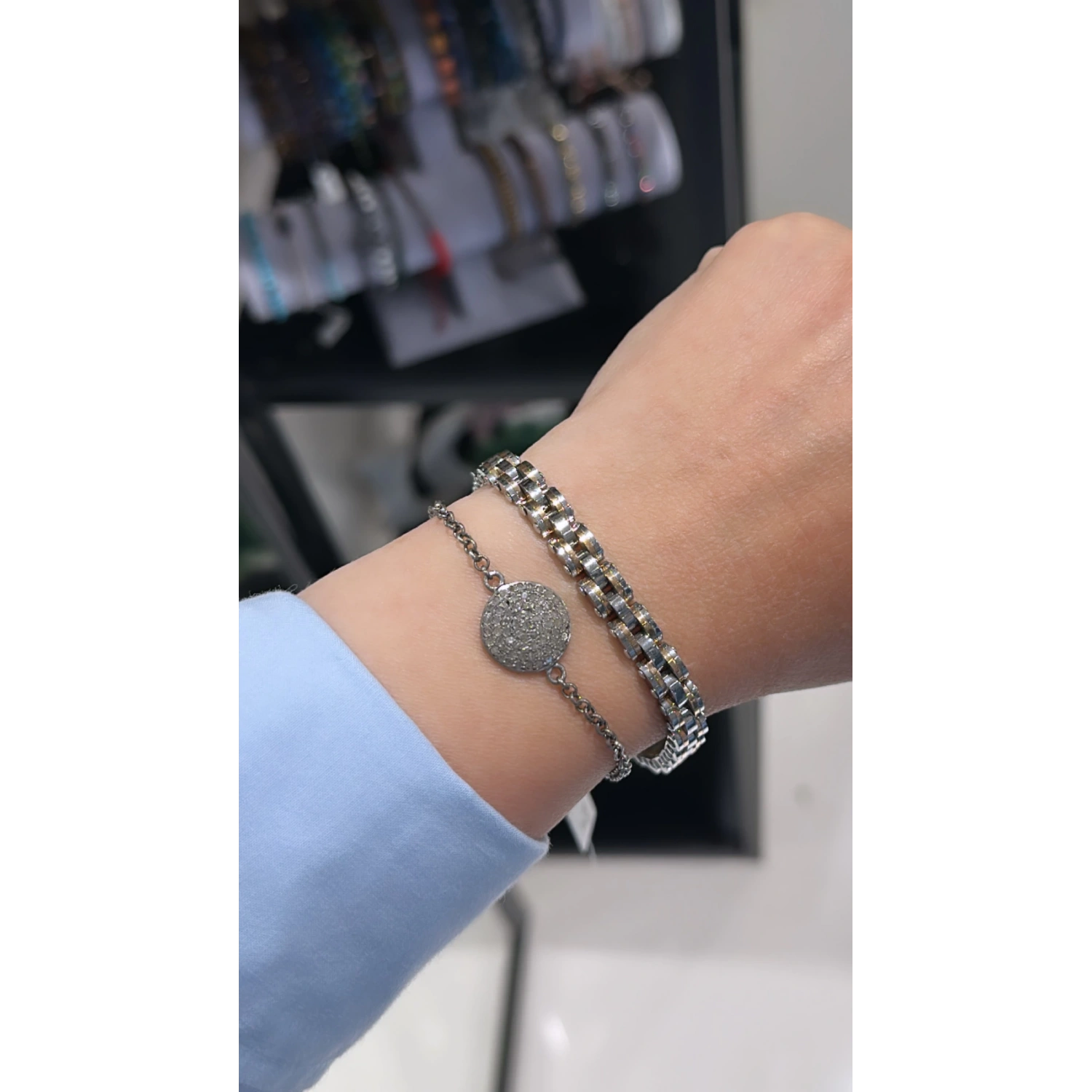 Ham Elmas Daire Zincir Bileklik