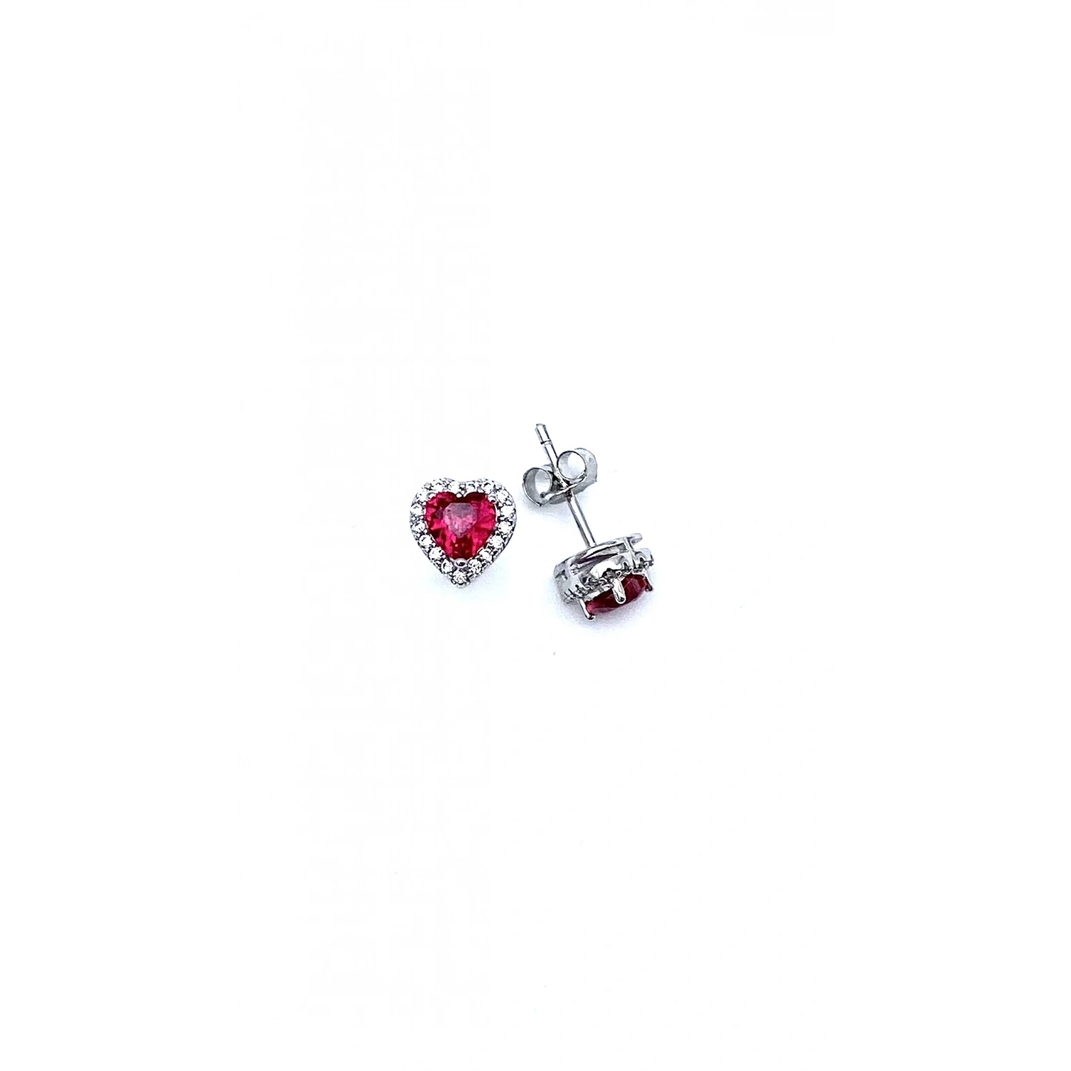 Heart Ruby Stud Küpe