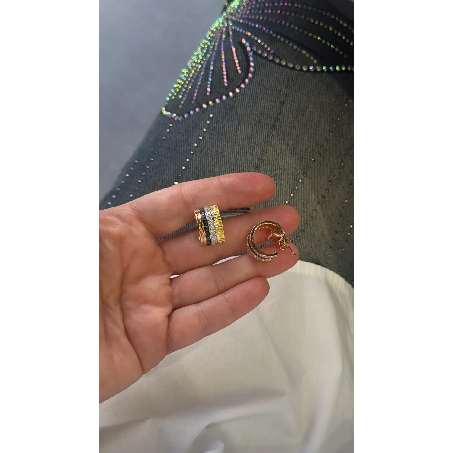 Hera Yarım Halka Mix Küpe