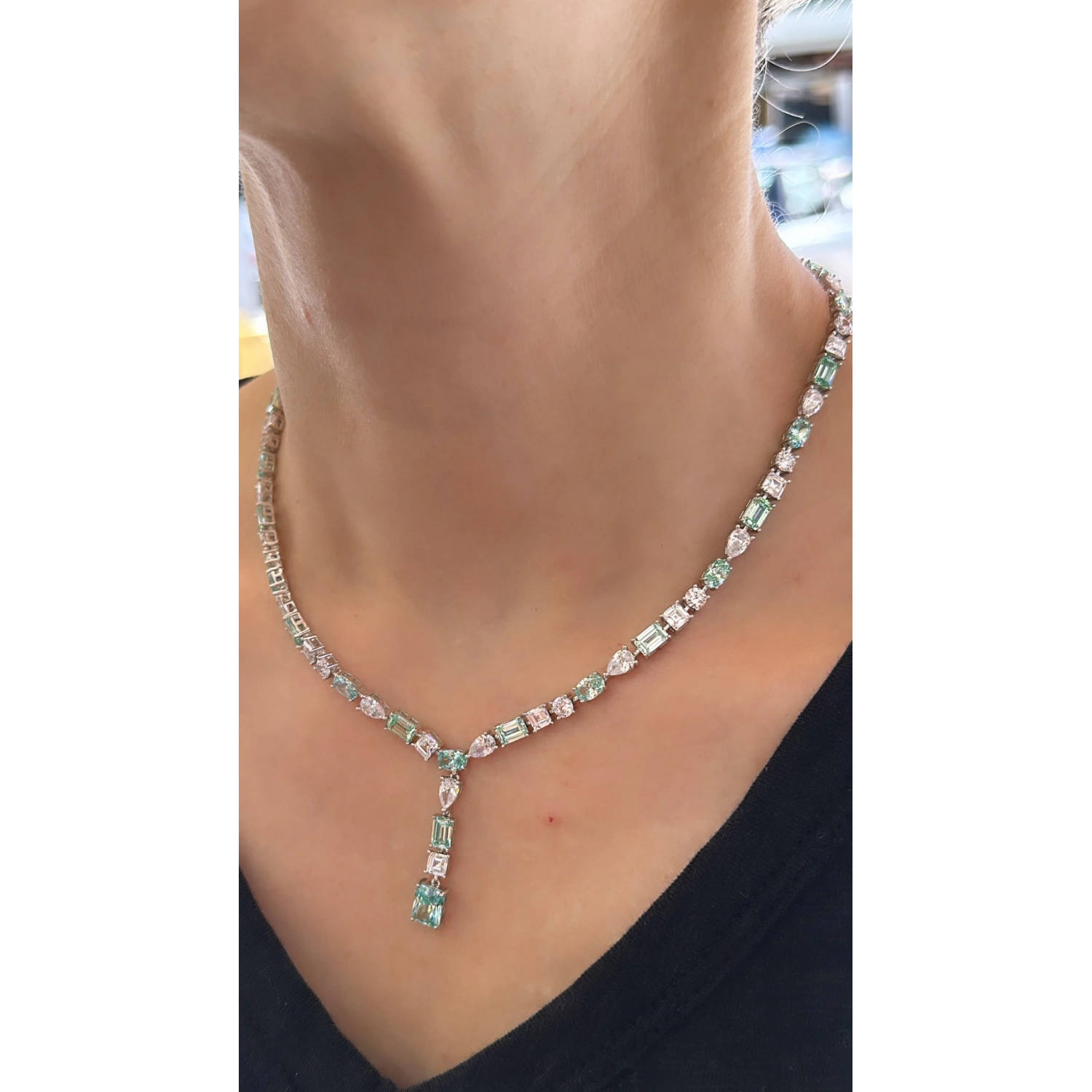 Icecut Paraiba Y Gerdanlık Kolye