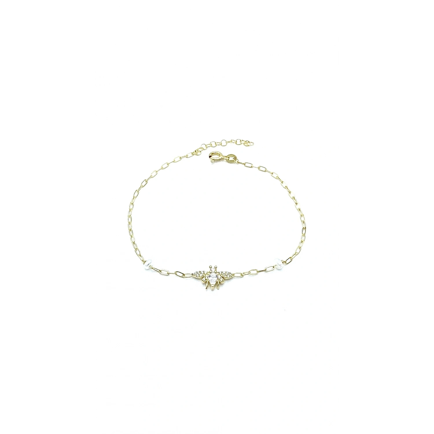 İnci Detaylı Arı Zincir Bileklik