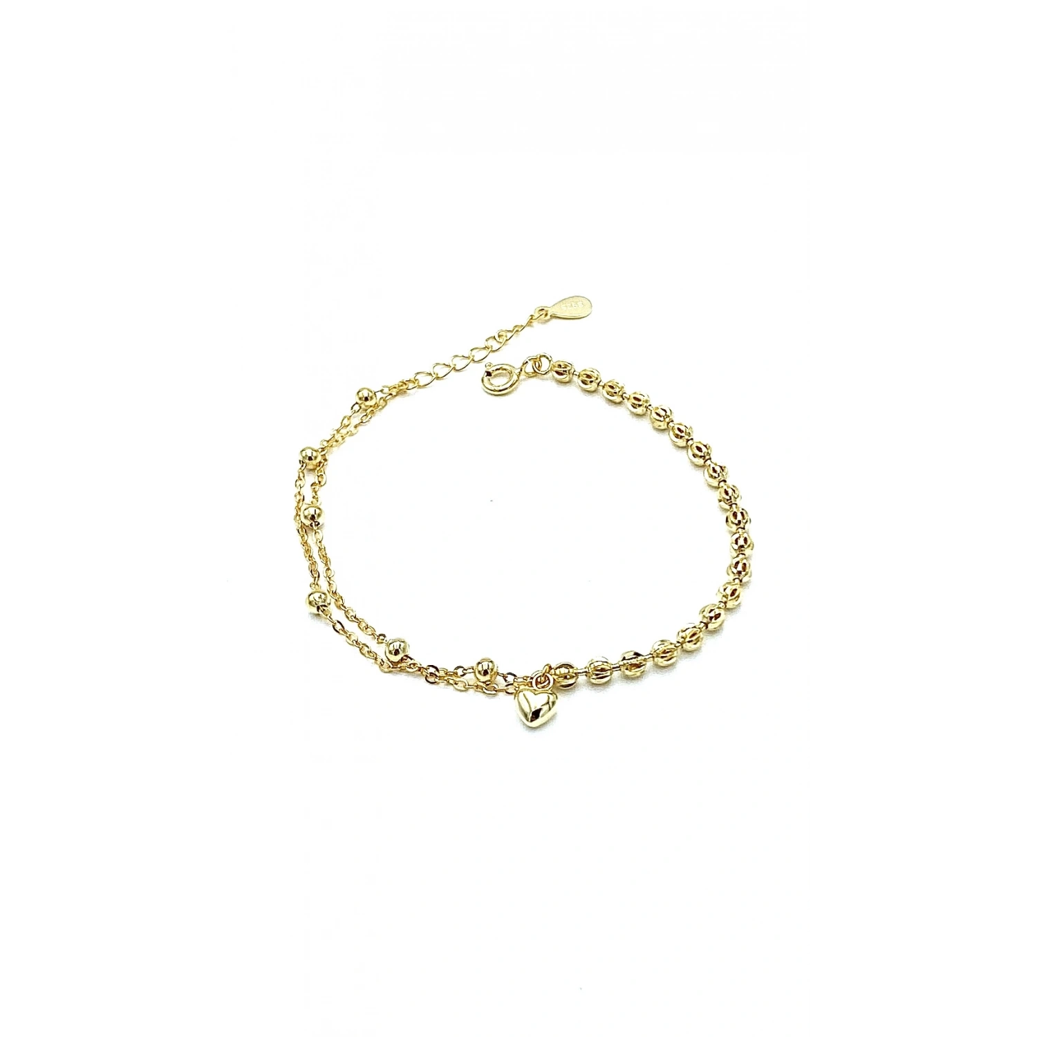 Kalp Sallantılı Dorika Zincir Bileklik