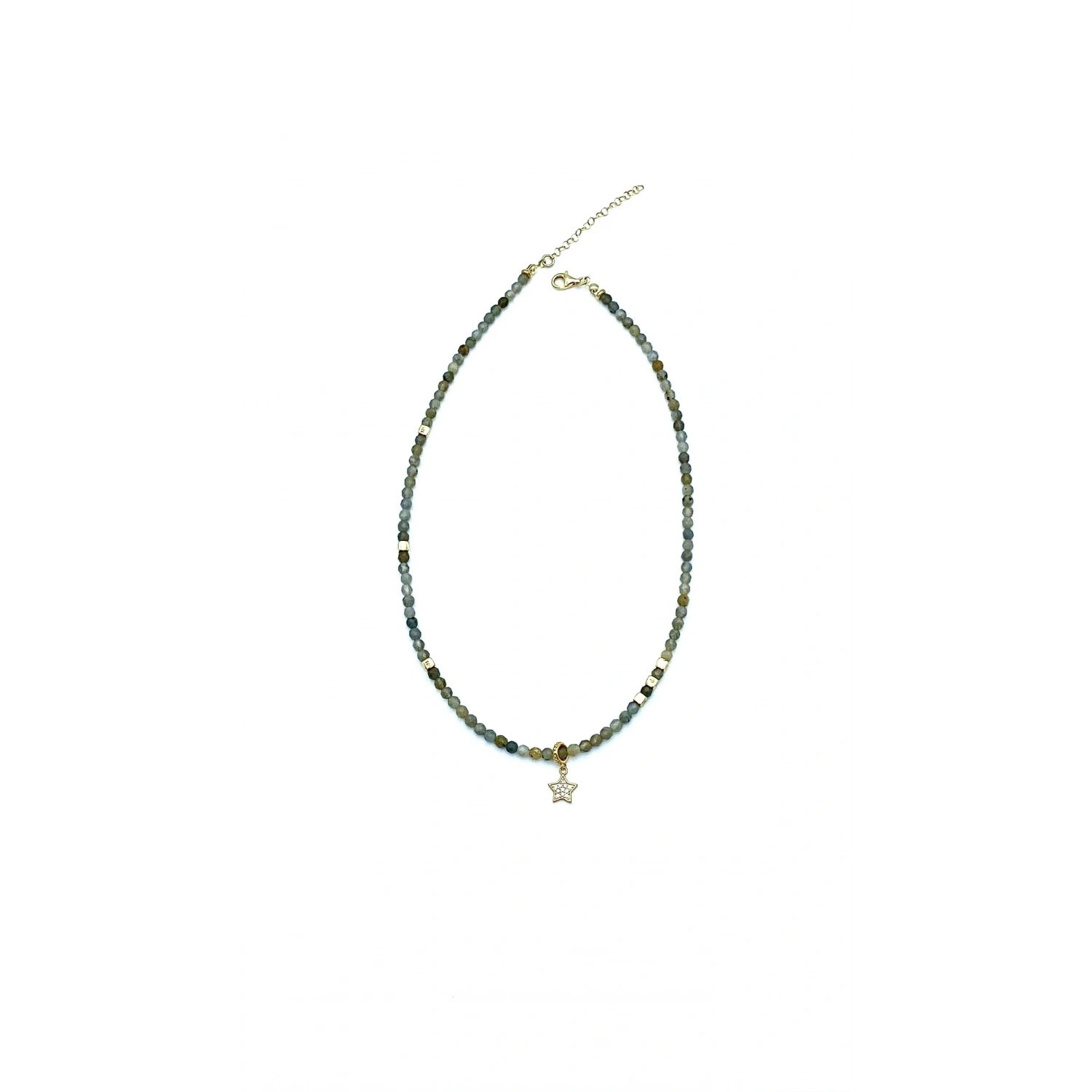Labradorit Taşlı Yıldız Kolye