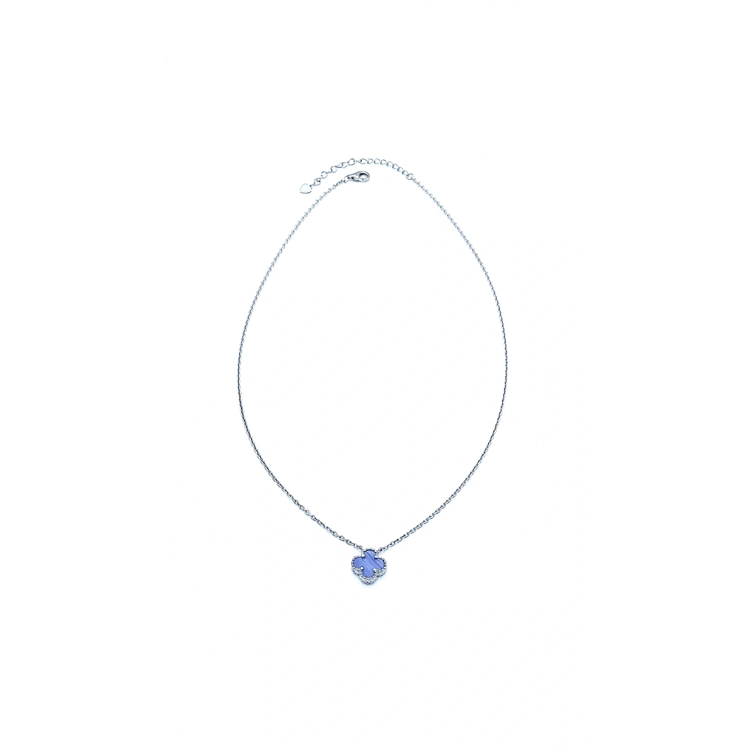 Lila Sedef Yonca Zincir Kolye