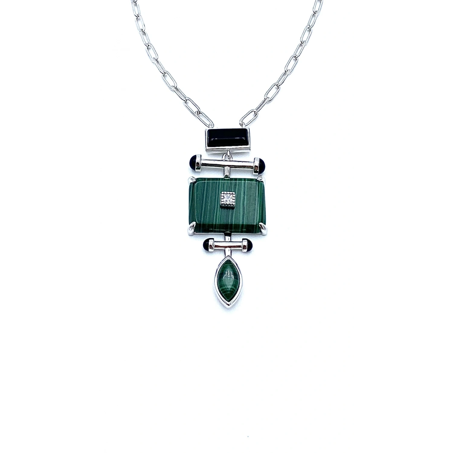 Malahit Figür Kolye