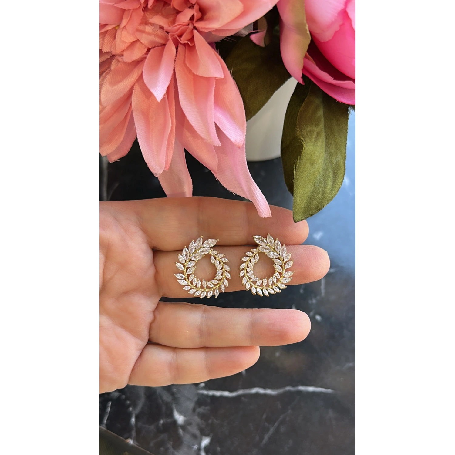 Markiz Çelenk Küpe