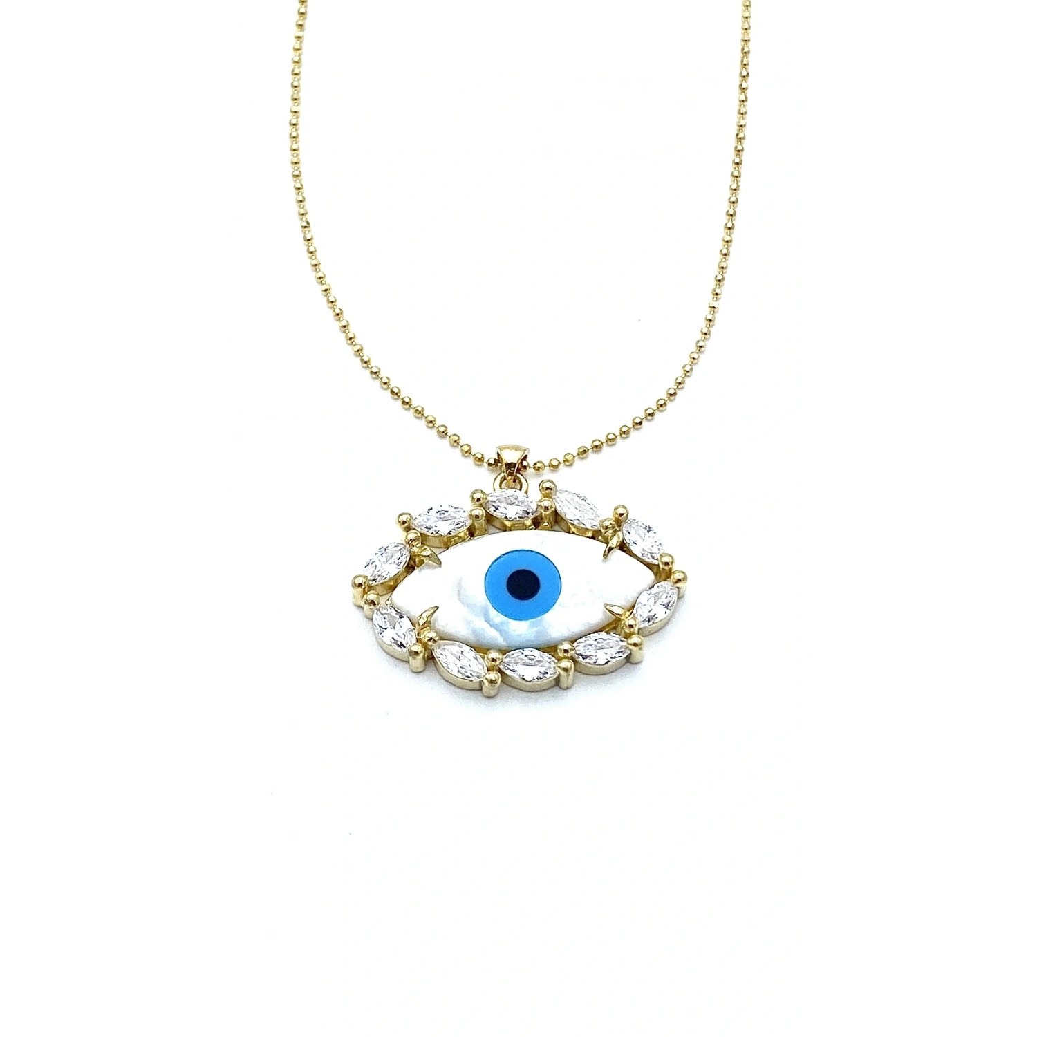 Markiz Taşlı M Göz Kolye