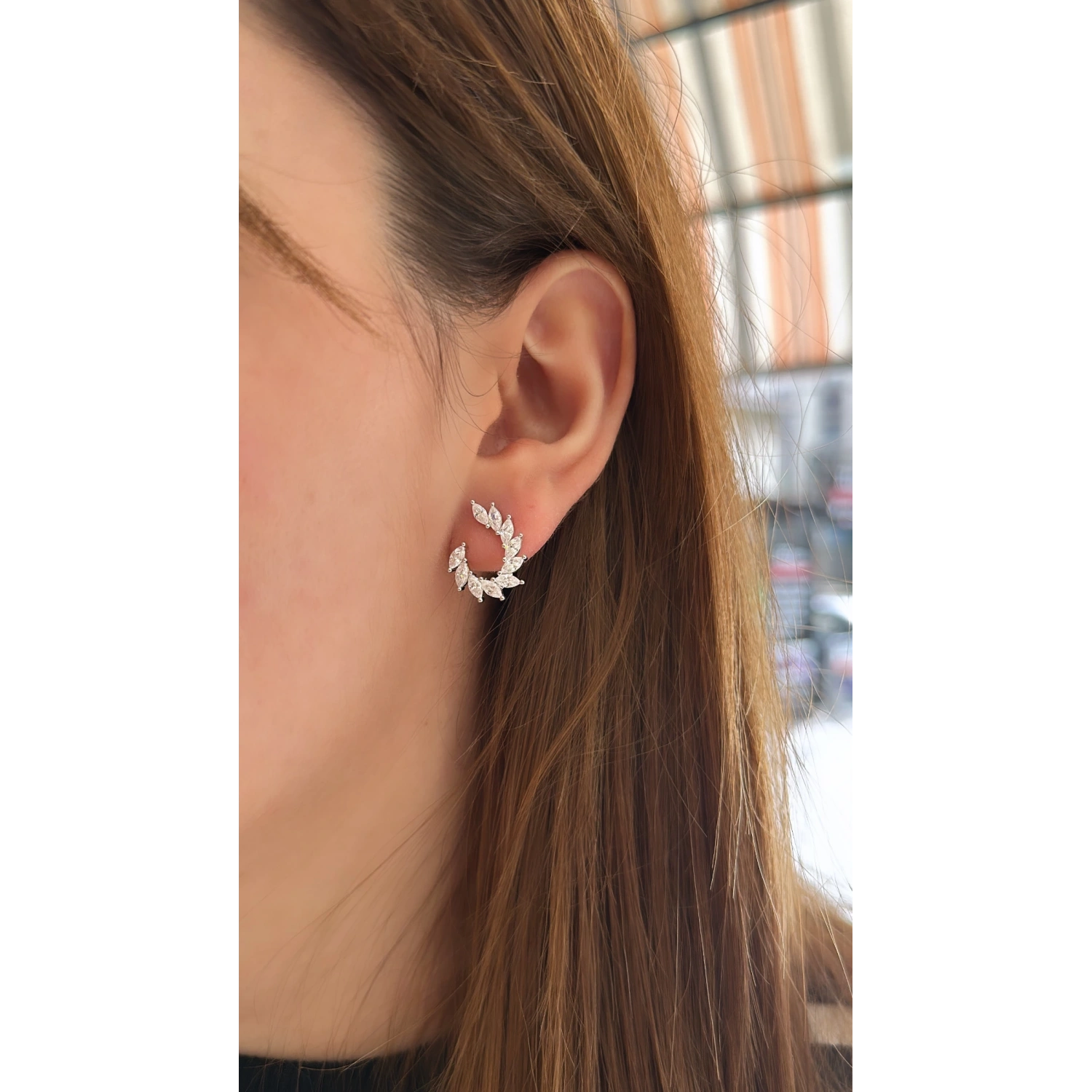 Markiz Virgül Medium Küpe