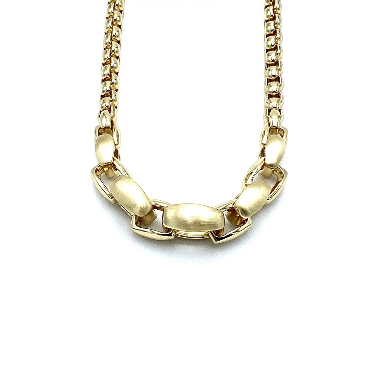 Mat Parlak Gold Chain Set