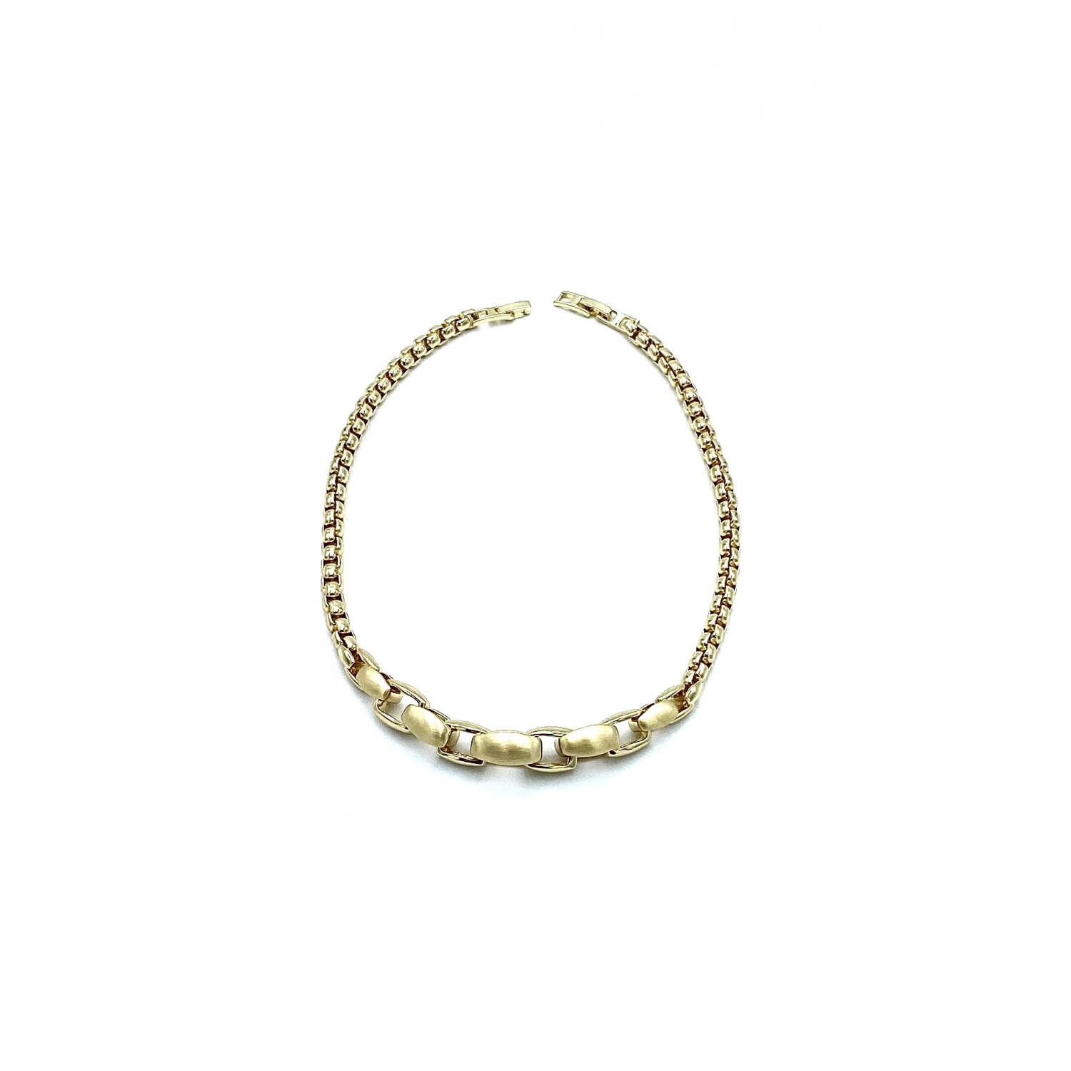 Mat Parlak Gold Chain Set