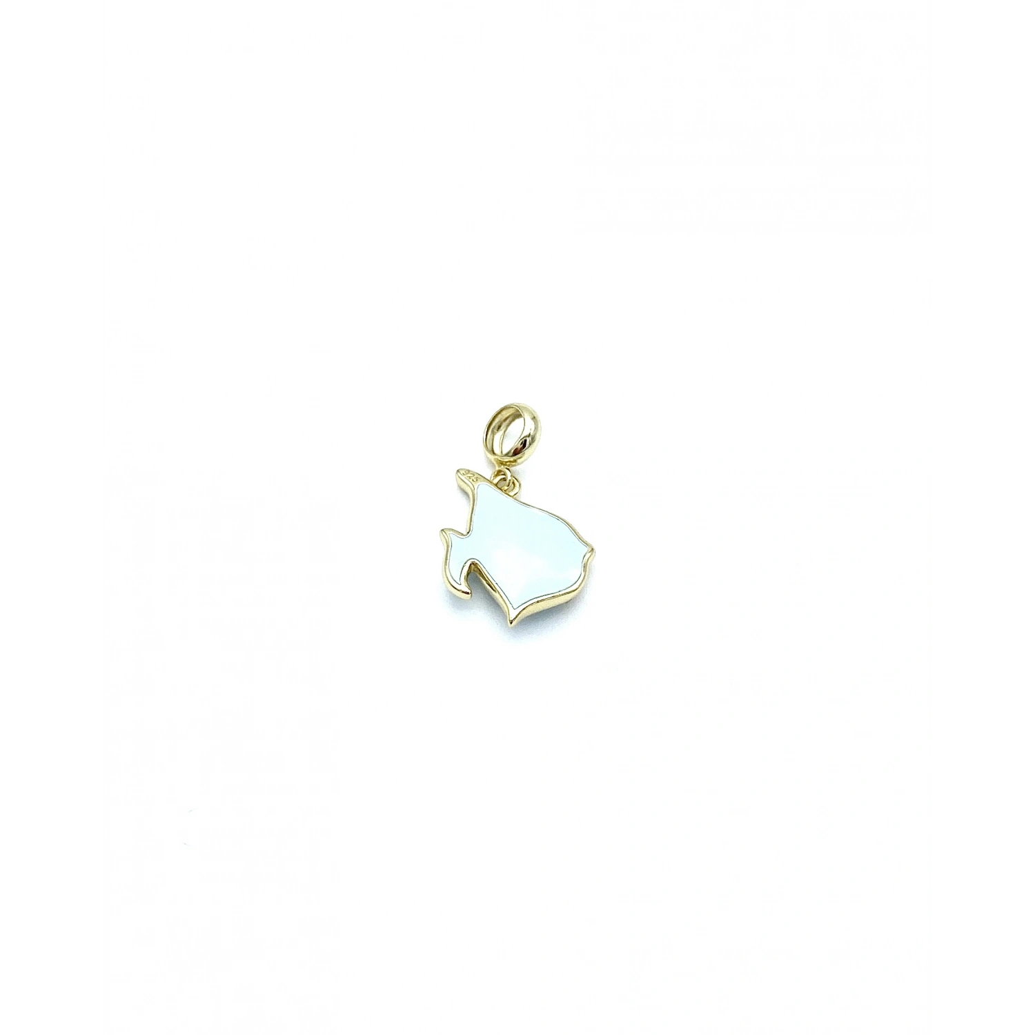 Mavi Mine Daisy Balık Charm Kolye Ucu