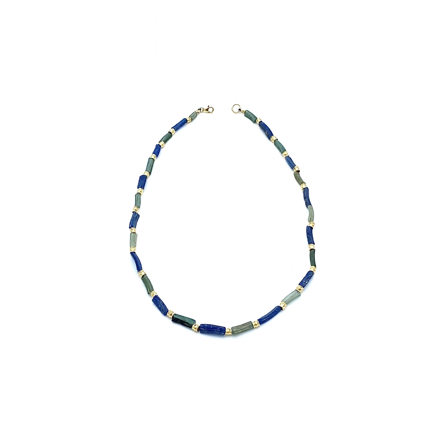 Mavi Yeşil Doğaltaş Kolye