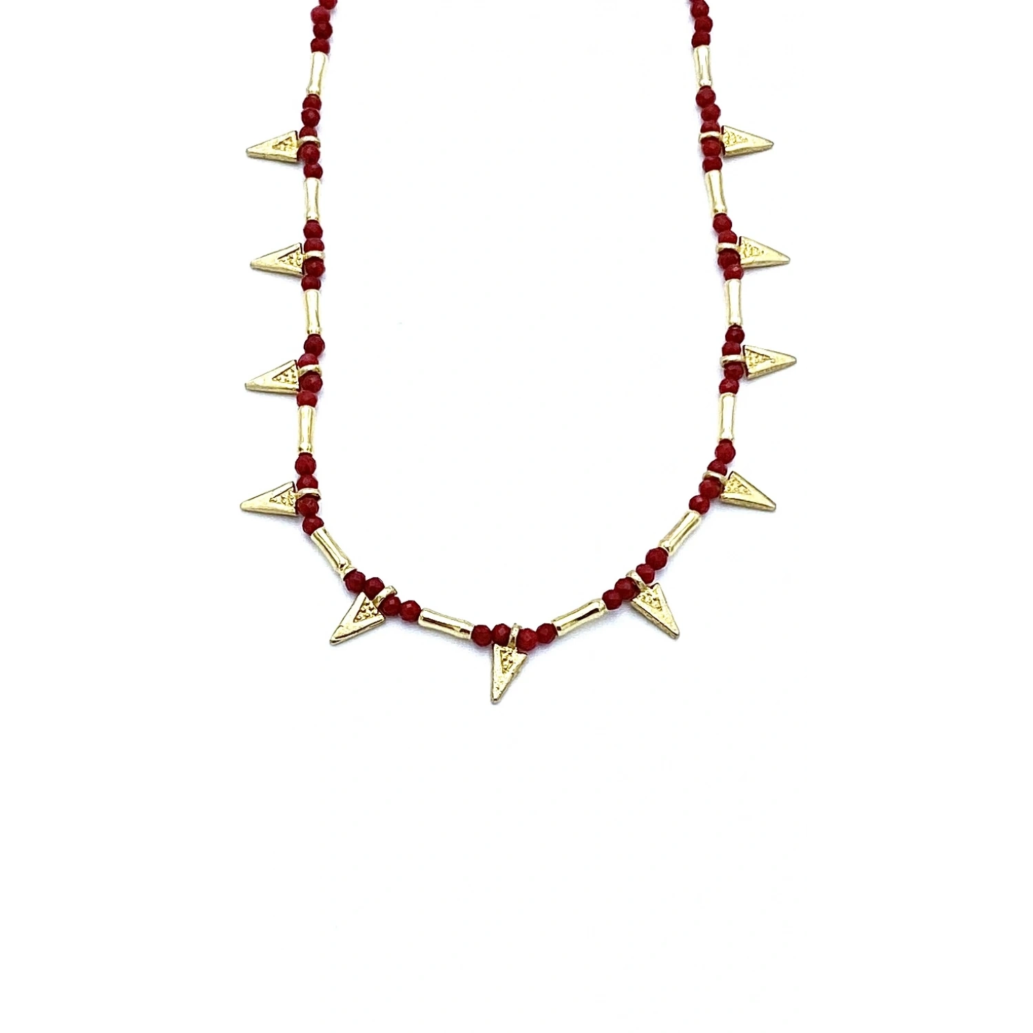 Mercan Doğaltaş Tri Kolye