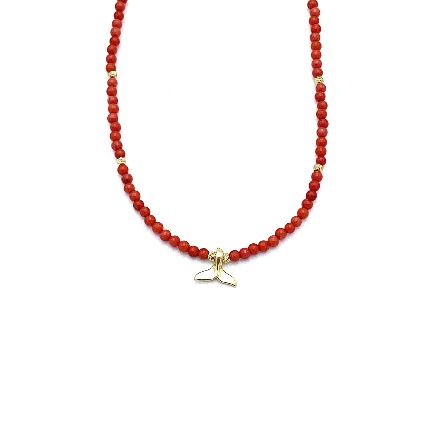 Mercan Dorilka Detaylı Kolye