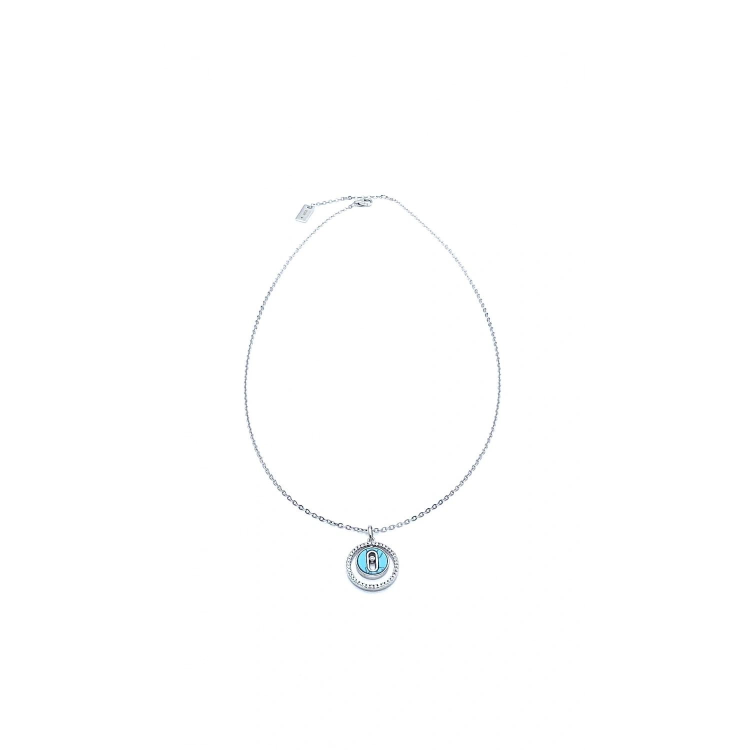Messi Firuze Taşlı Circle Kolye