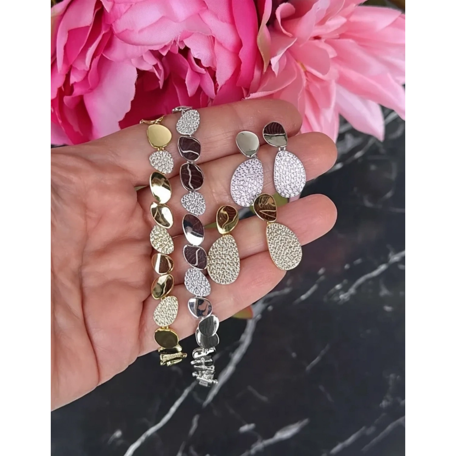 Monako Pebbles Duo Bileklik