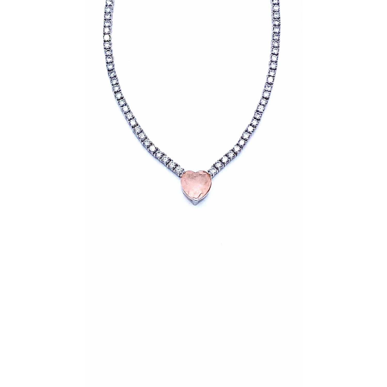 Morganit Paraiba Kalp Taşlı Suyolu Kolye