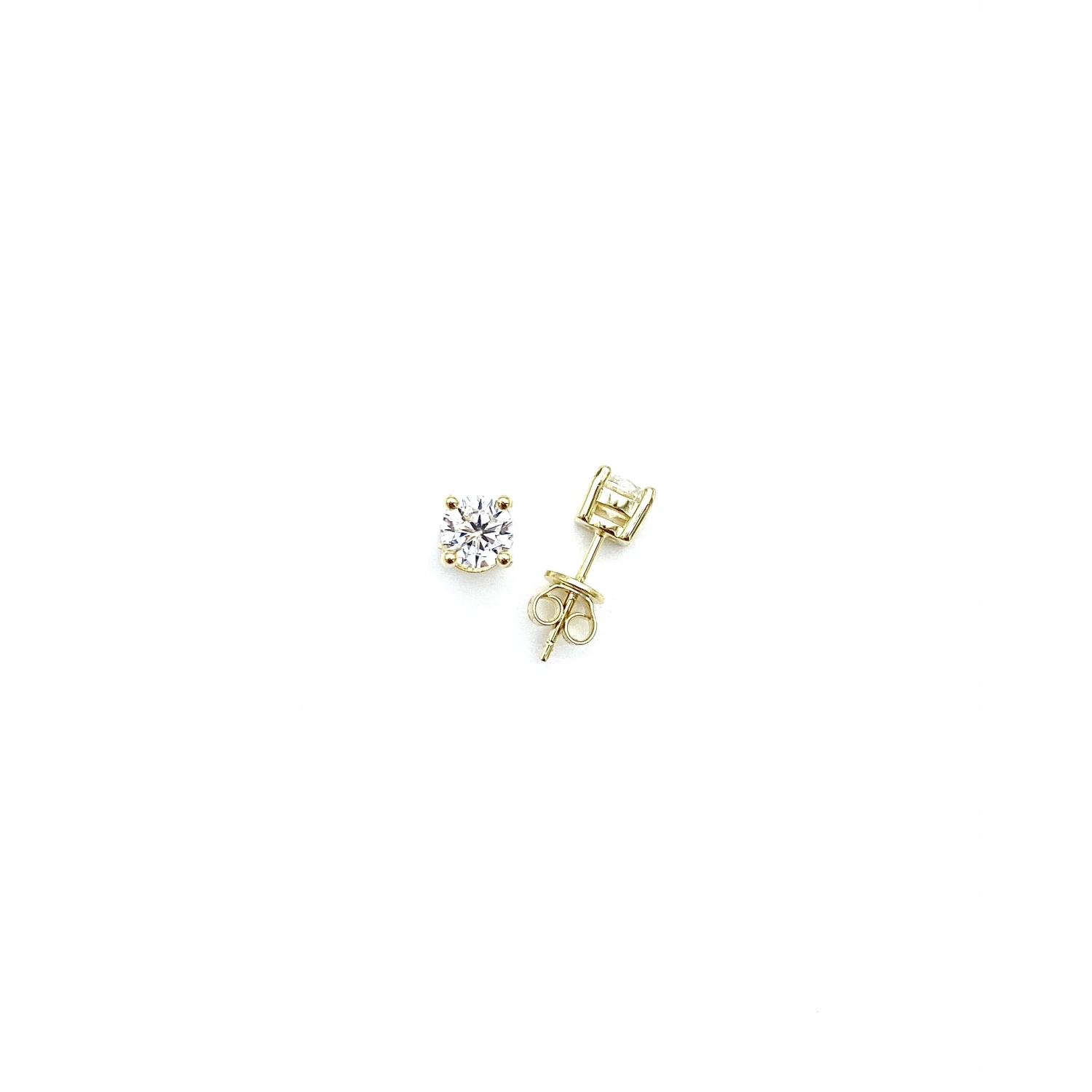 Mozanit 0,90ct Tektaş Küpe