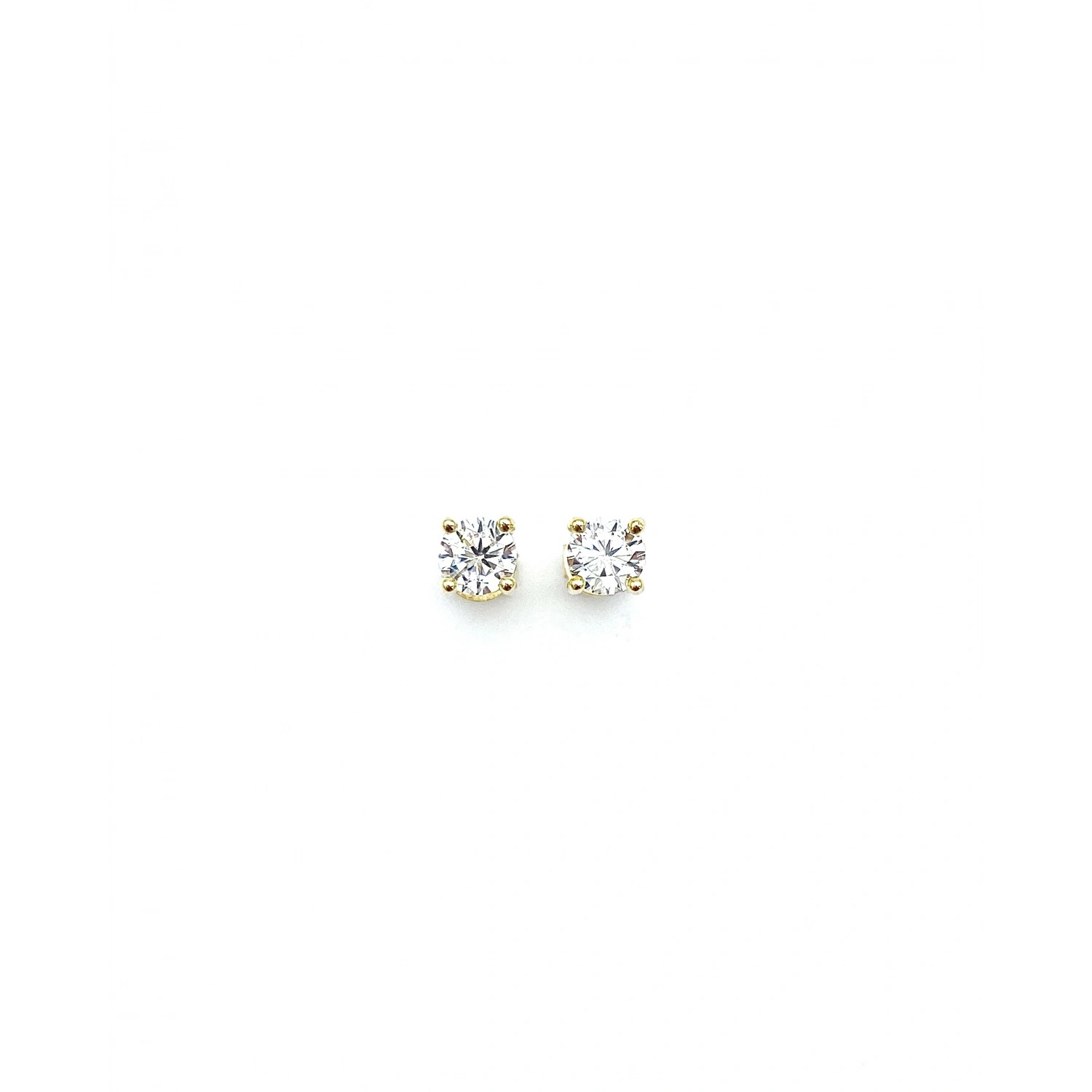 Mozanit 0,90ct Tektaş Küpe