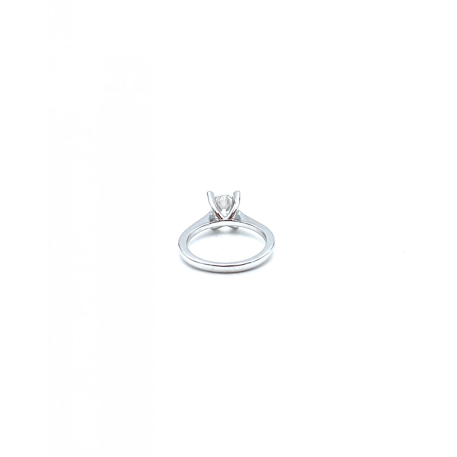 Mozanit 0,9ct 4 Badem Tırnak Tektaş Yüzük