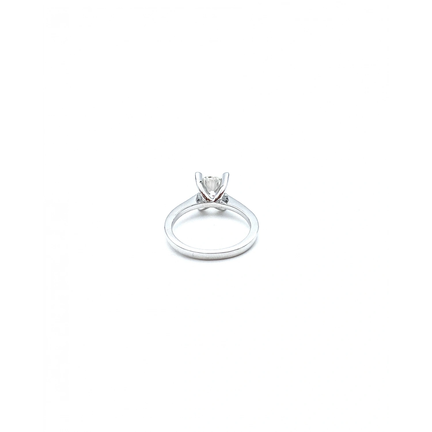 Mozanit 1,25ct 4 Badem Tırnak Tektaş Yüzük