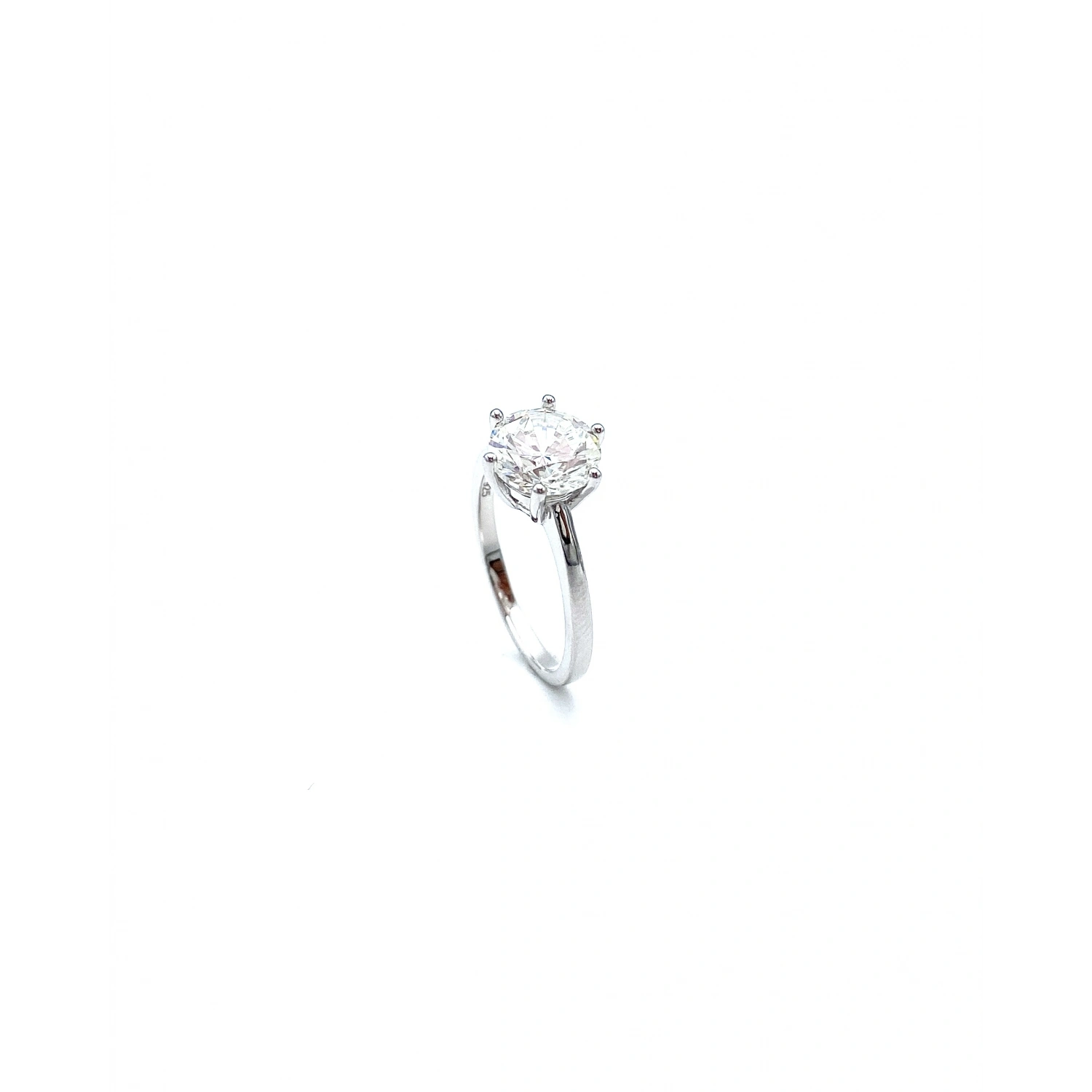 Mozanit 2.5ct 6 Tırnak Tektaş Yüzük