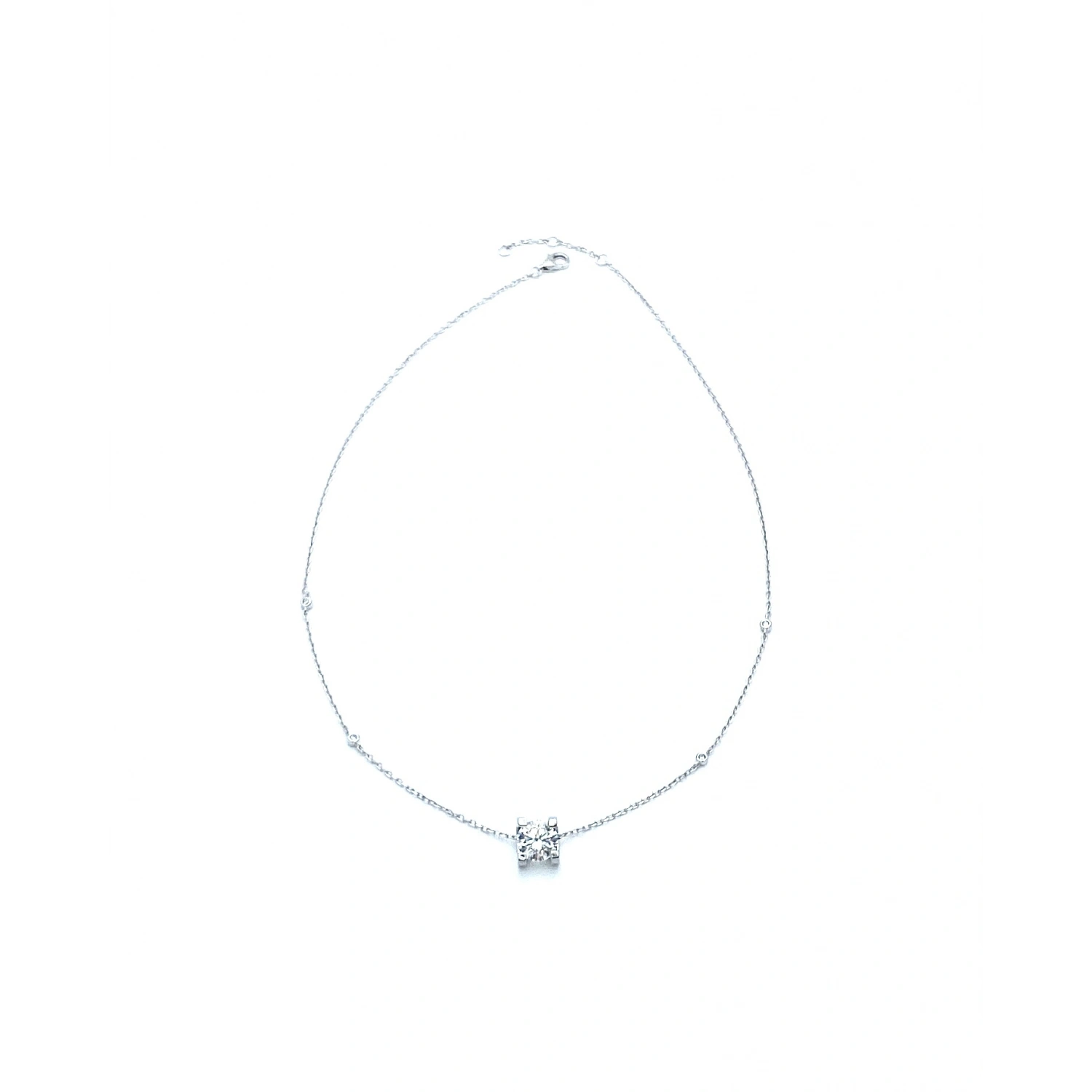 Mozanit 2ct C Montür Tektaş Kolye