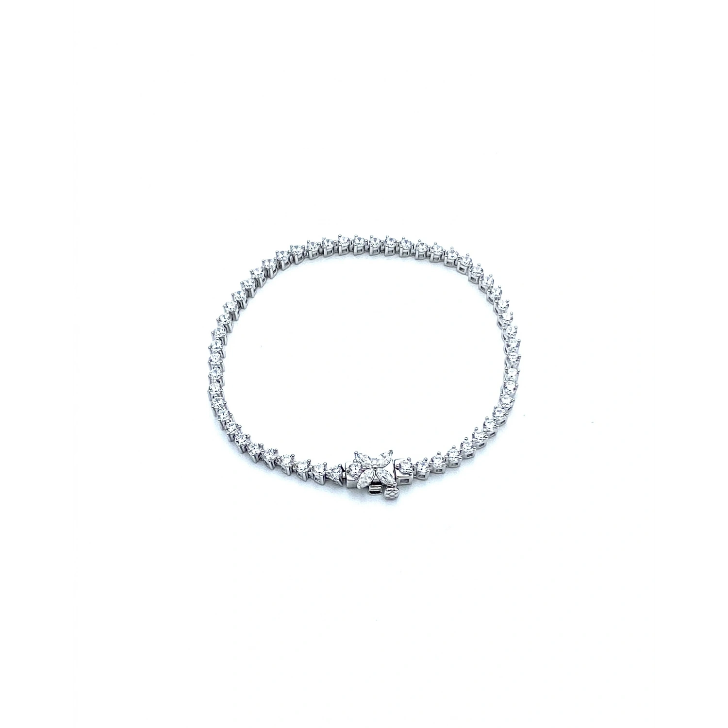 Mozanit 3 tırnak Mini Markiz Suyolu Bileklik