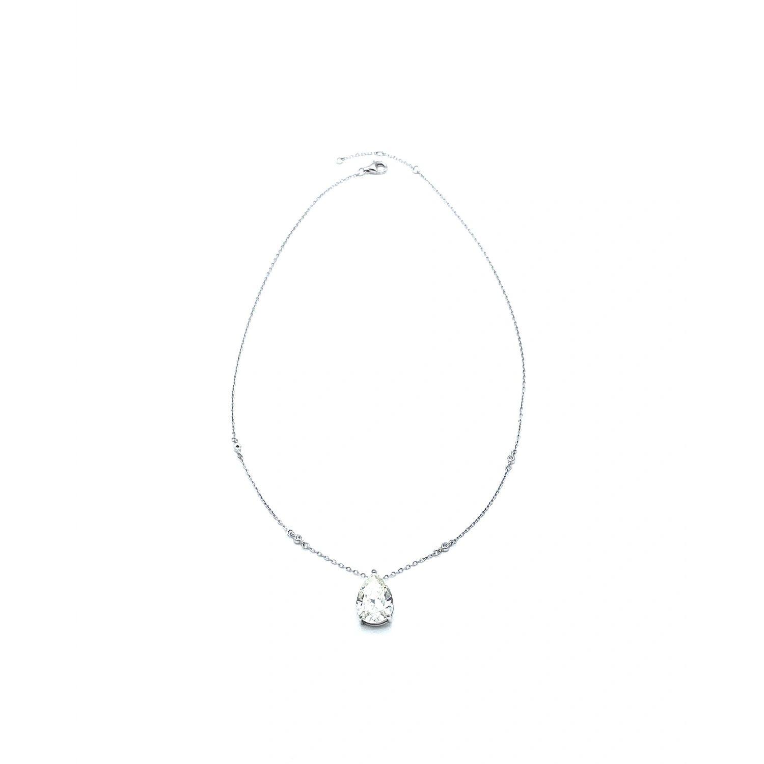 Mozanit 4,5ct Damla Tektaş Kolye