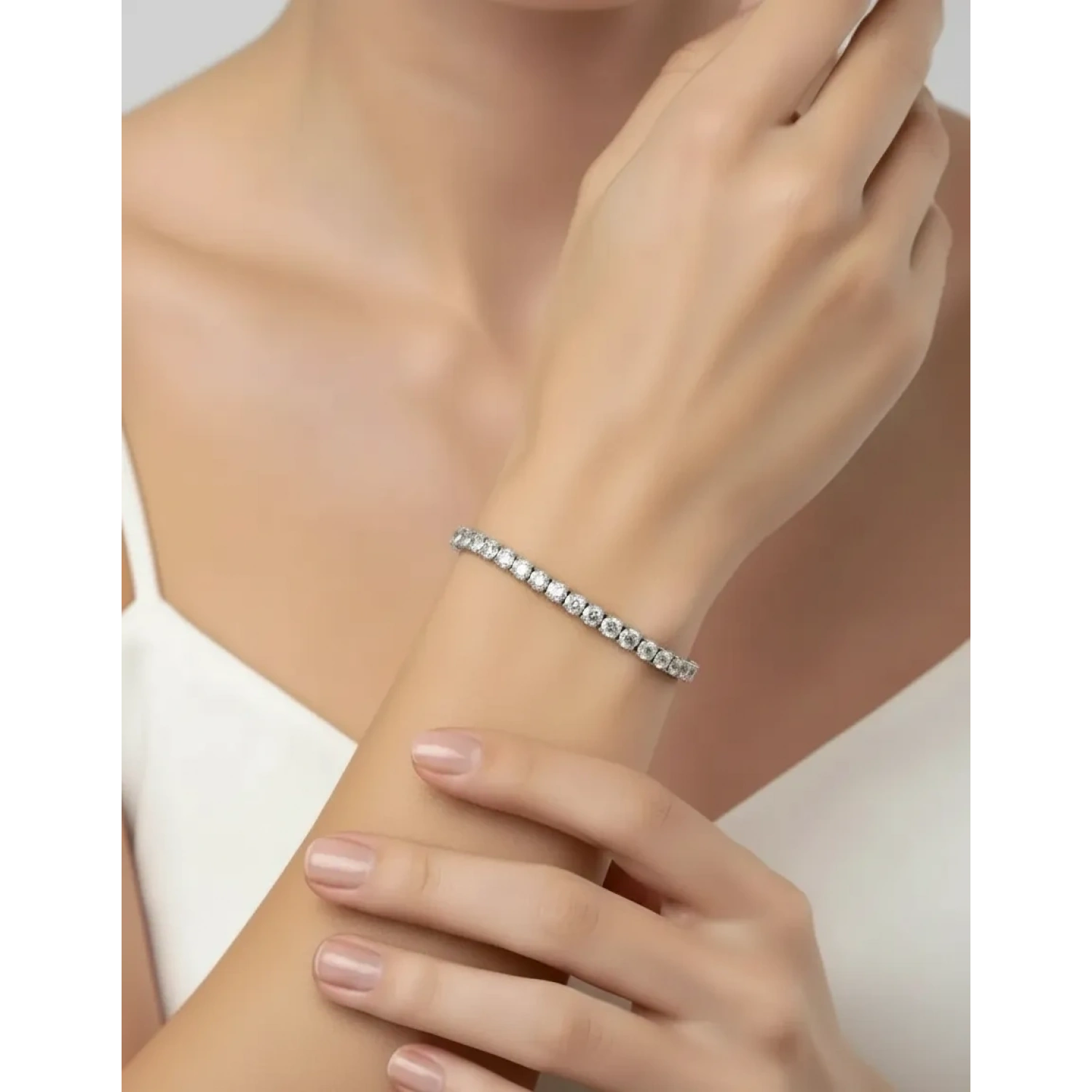 Mozanit 4mm Suyolu Bileklik