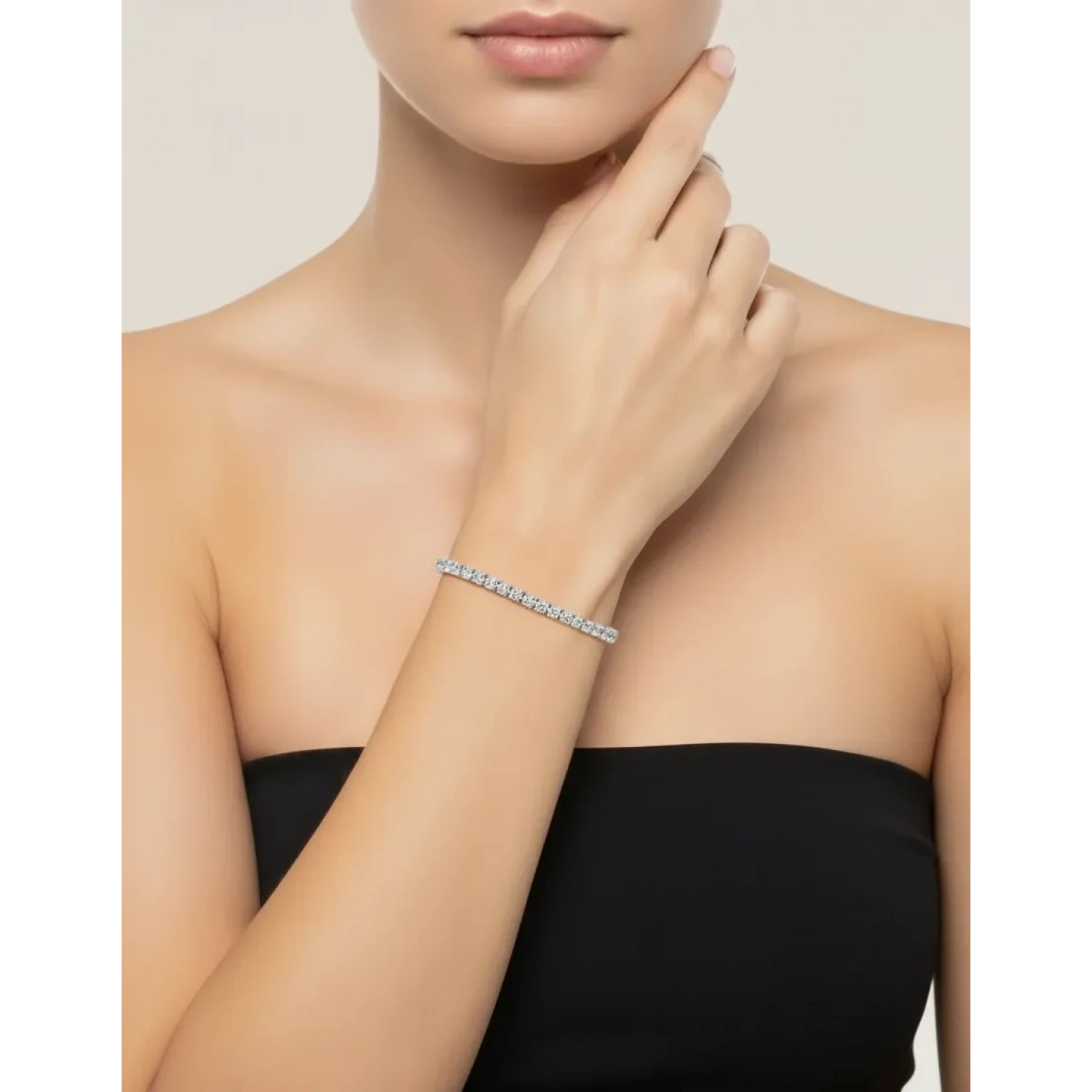 Mozanit 4mm Suyolu Bileklik