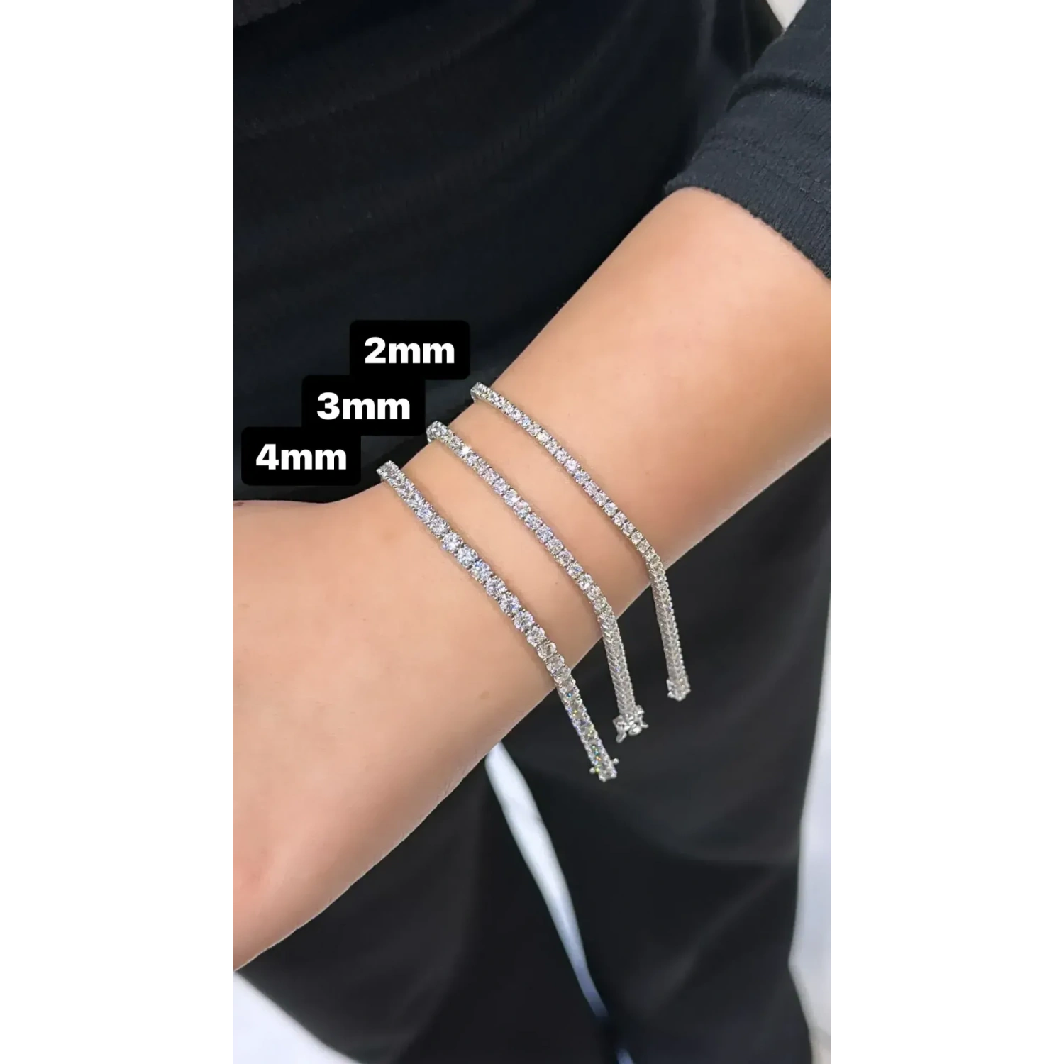 Mozanit 4mm Suyolu Bileklik