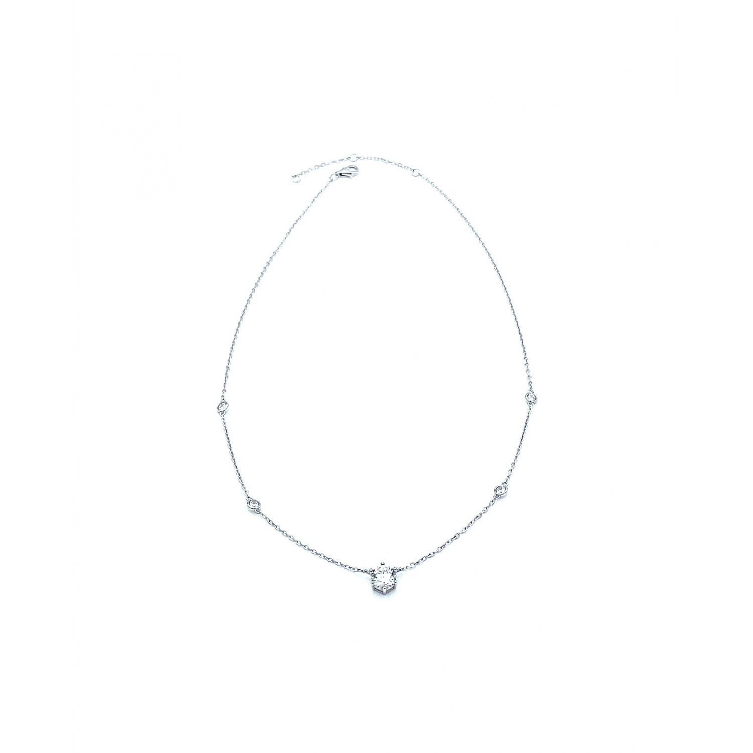 Mozanit 6 tırnak 1,5ct Tektaş Kolye