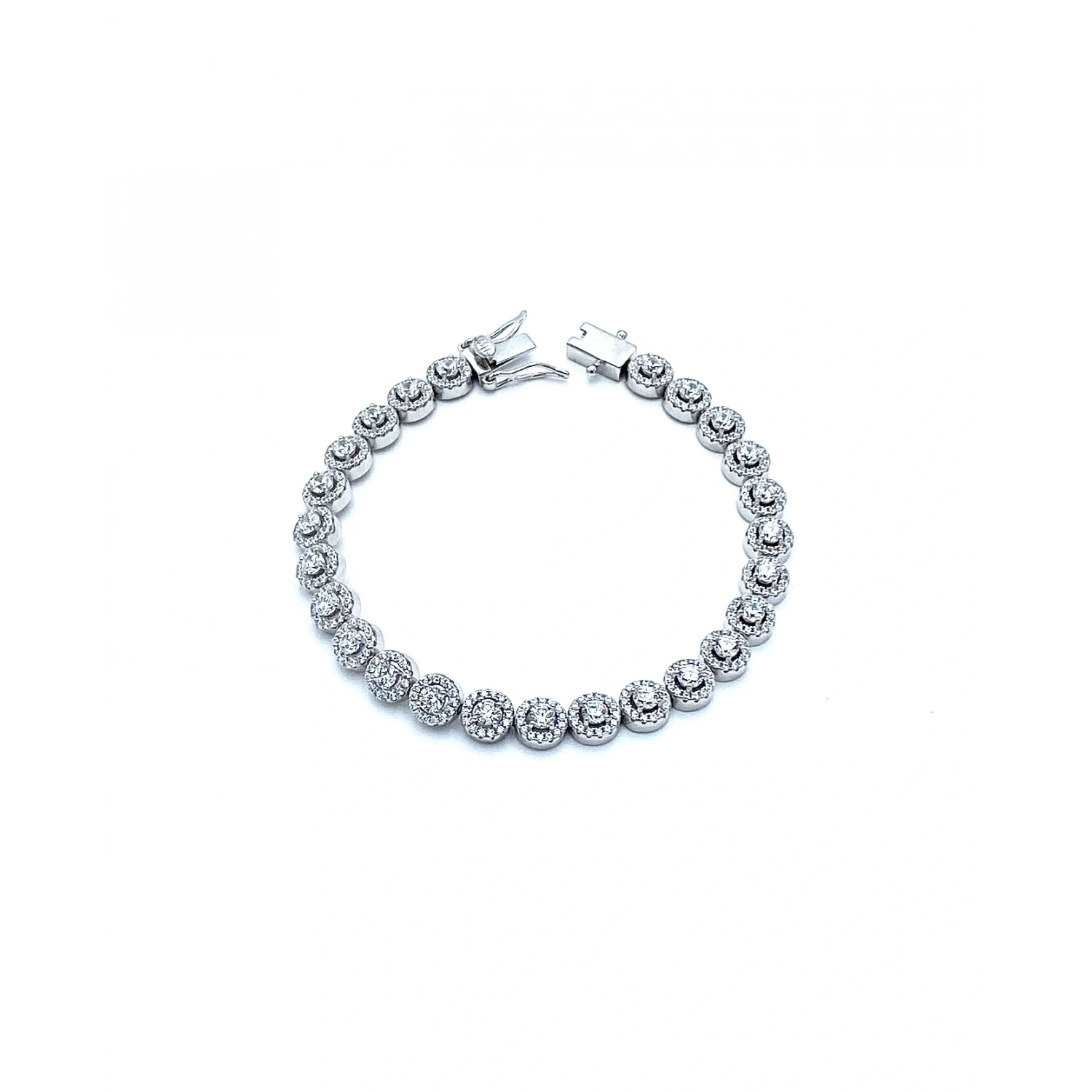 Mozanit Circle Aro Tektaş Suyolu Bileklik