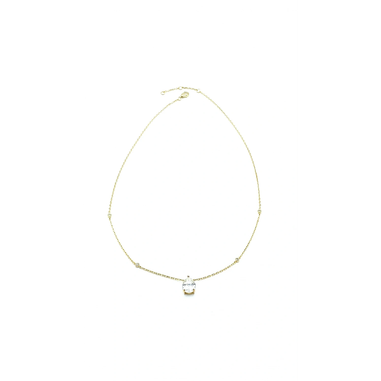 Mozanit Damla Stud Kolye