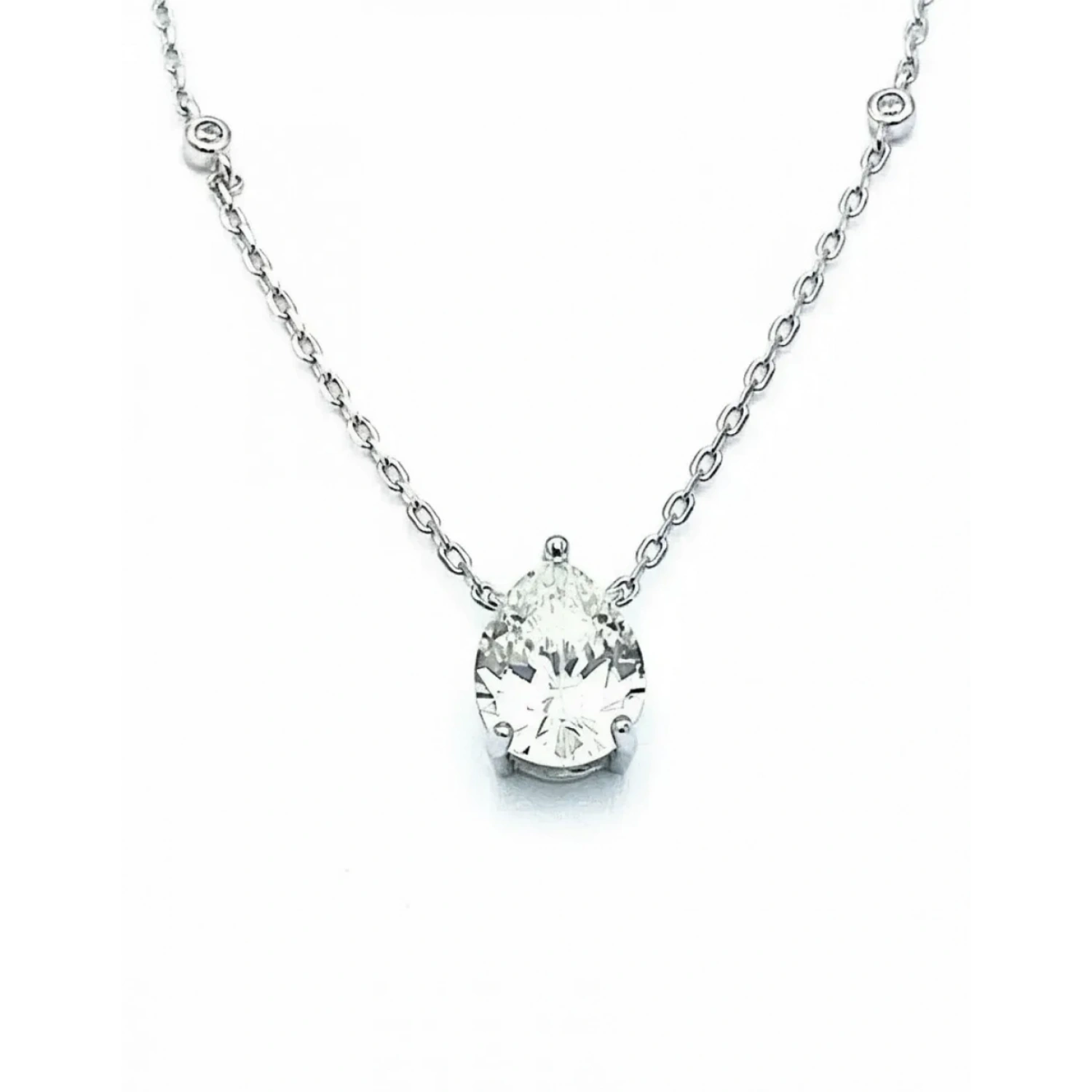 Mozanit Damla Stud Kolye