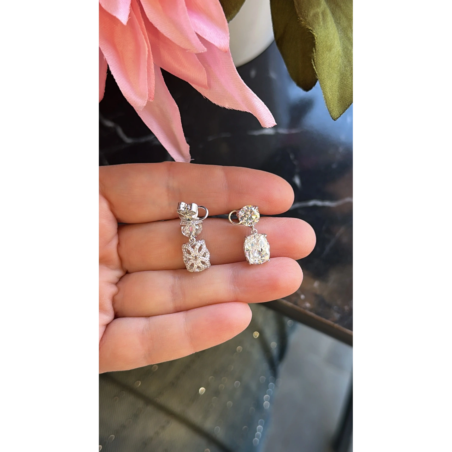 Mozanit Di Tektaş Lace Küpe