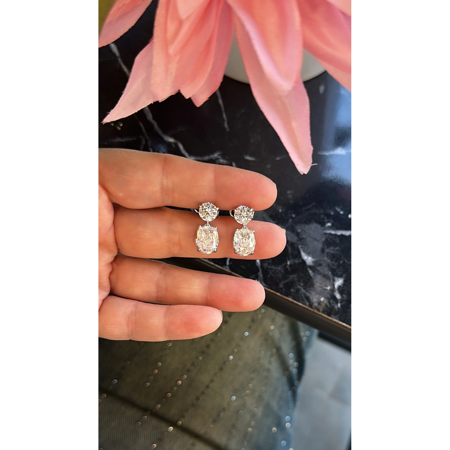 Mozanit Di Tektaş Lace Küpe