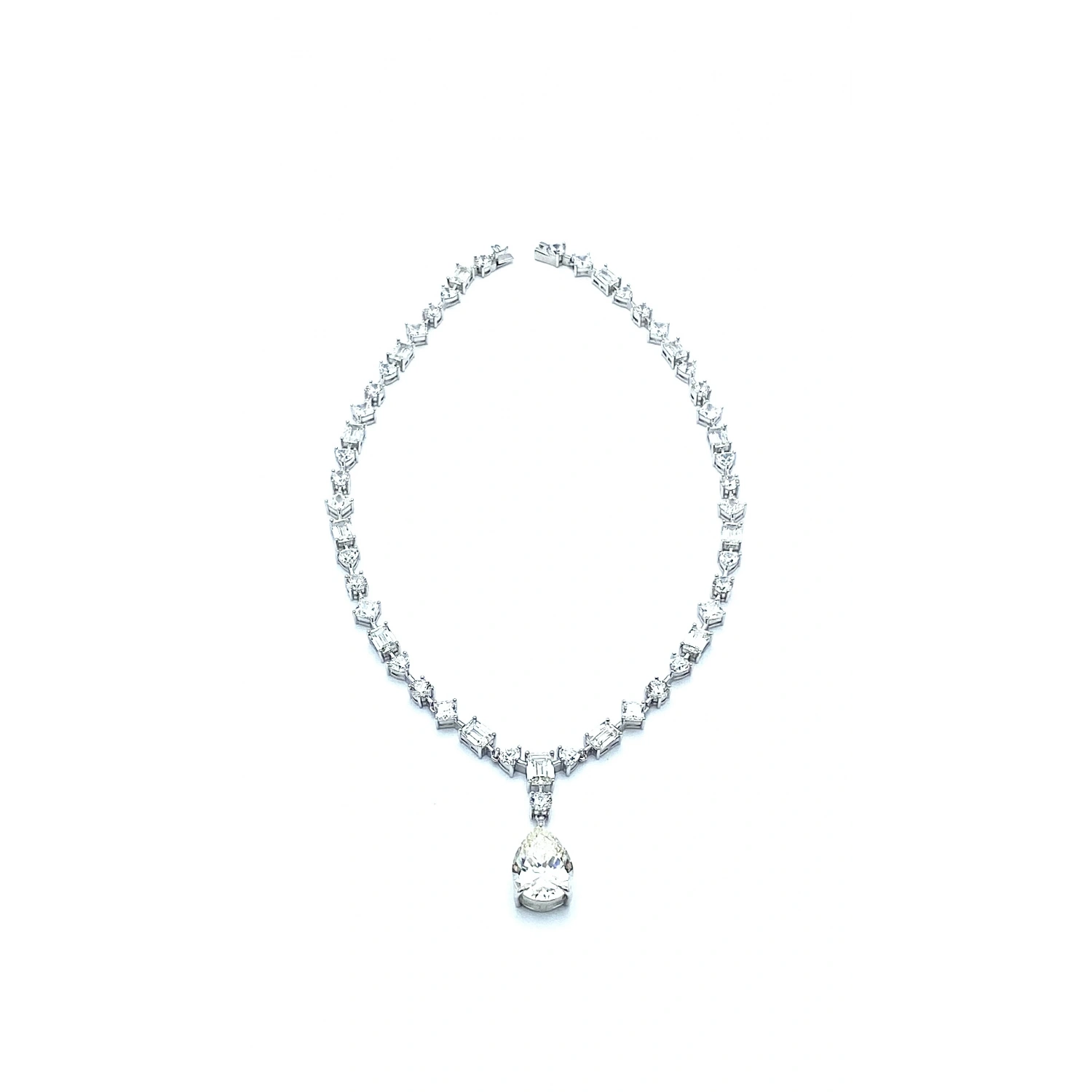 Mozanit Geo Çubuklu Damla Gerdanlık Kolye