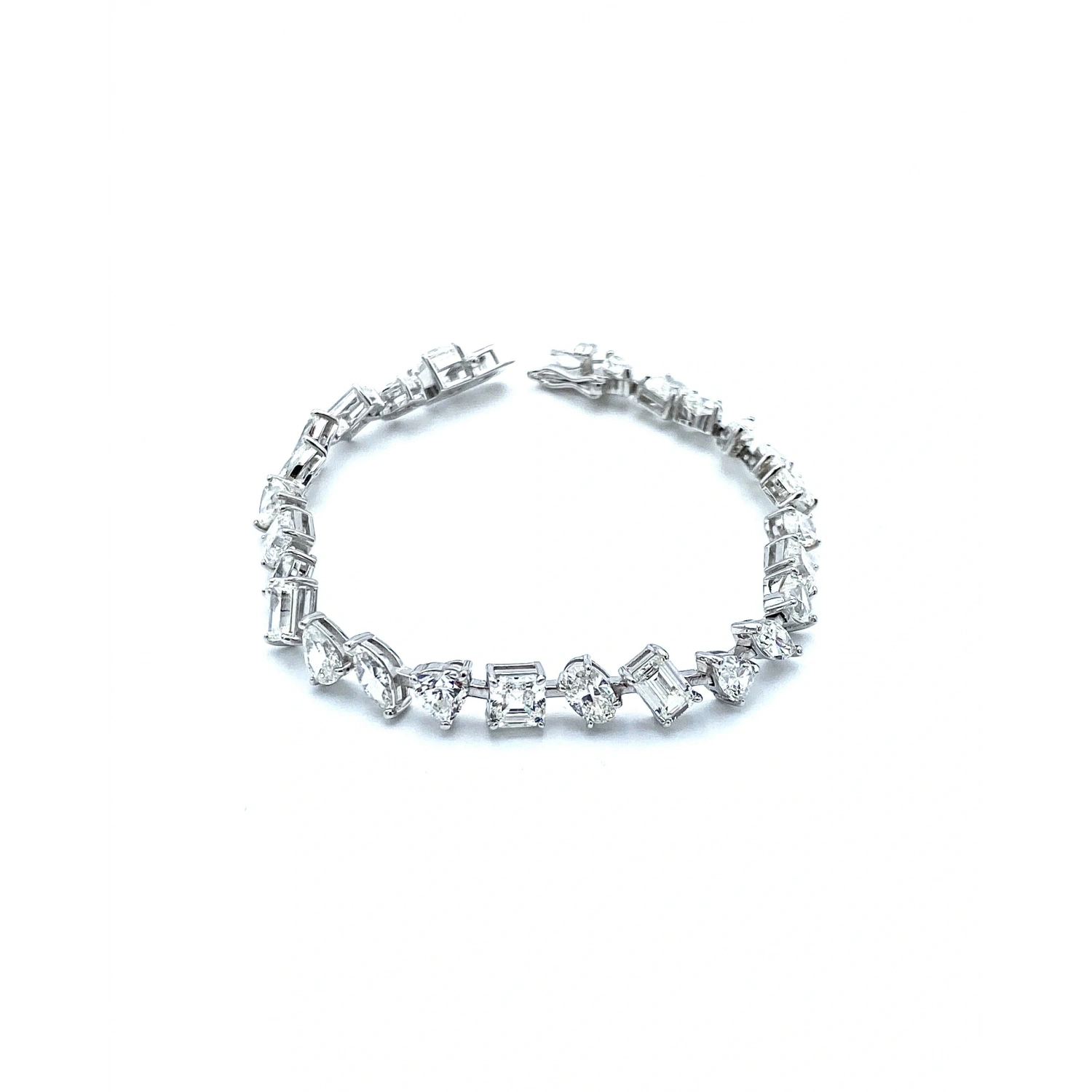 Mozanit Geo Heart Çubuklu Suyolu Bileklik