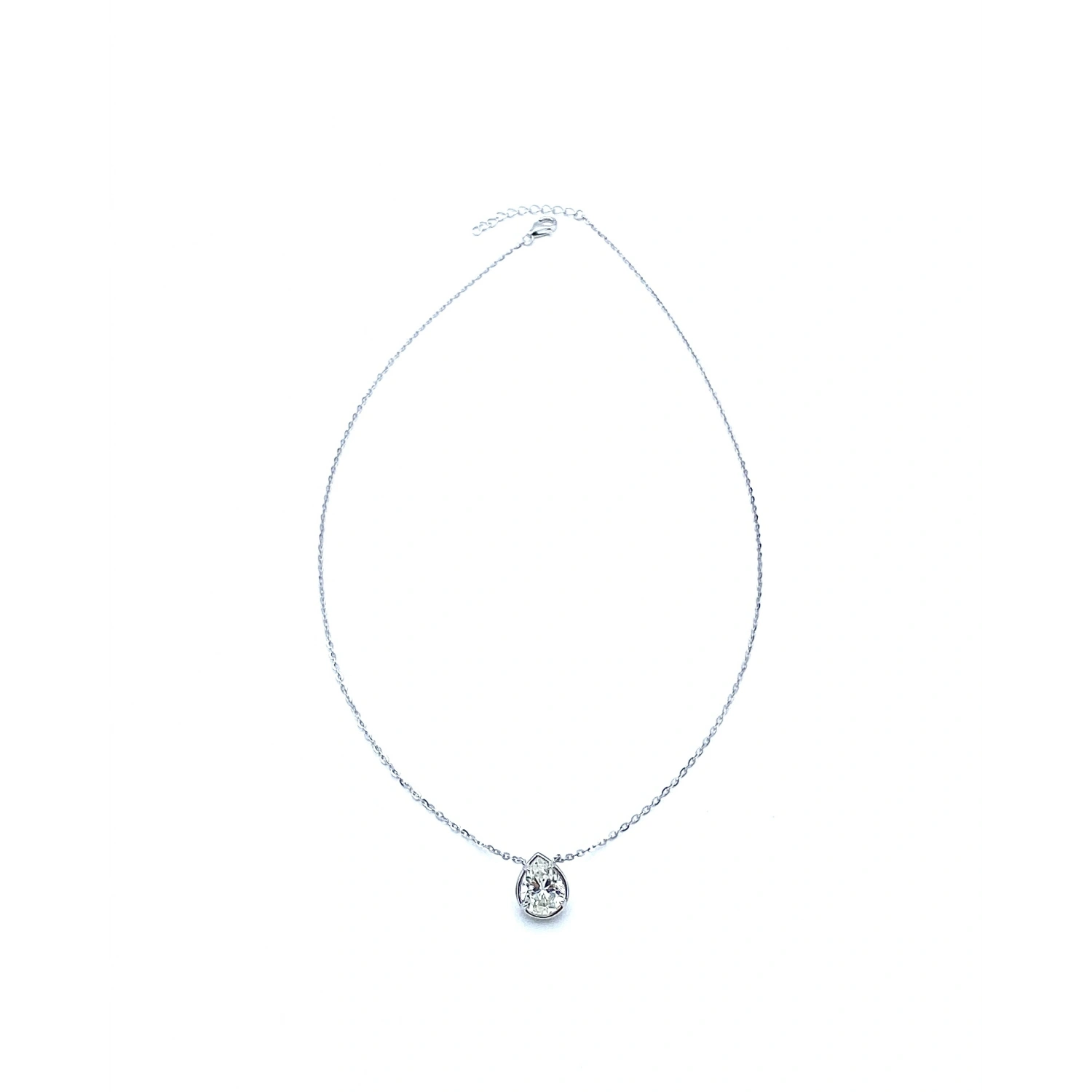 Mozanit Gömme Damla Tektaş Kolye