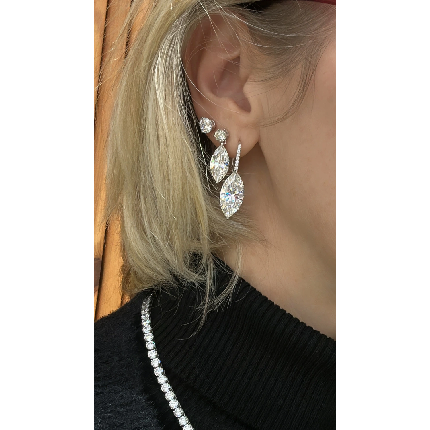 Mozanit Markiz Tektaş Küpe