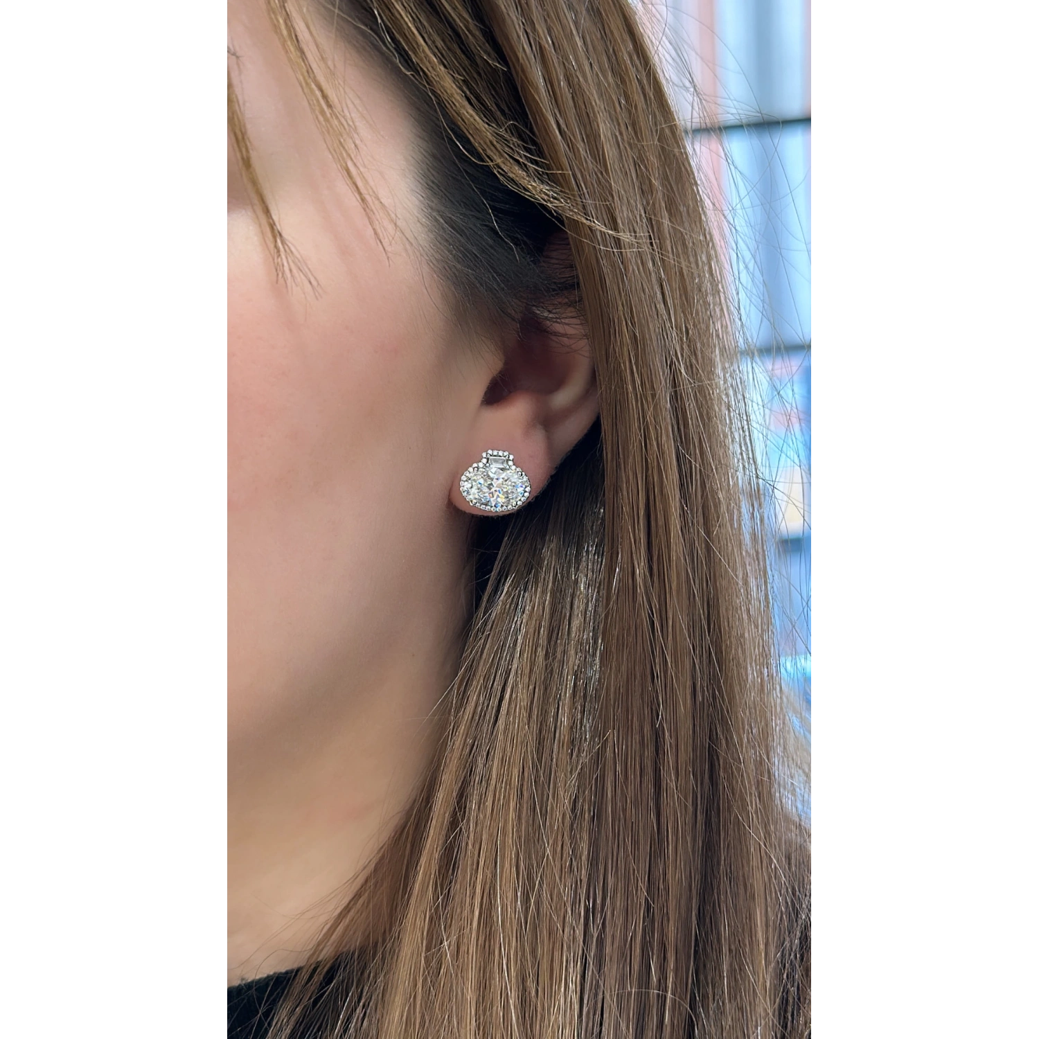 Mozanit Oval Bagetli Küpe