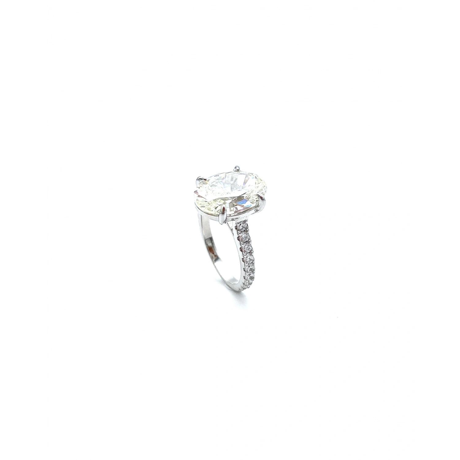 Mozanit Wedding Oval Tektaş Yüzük