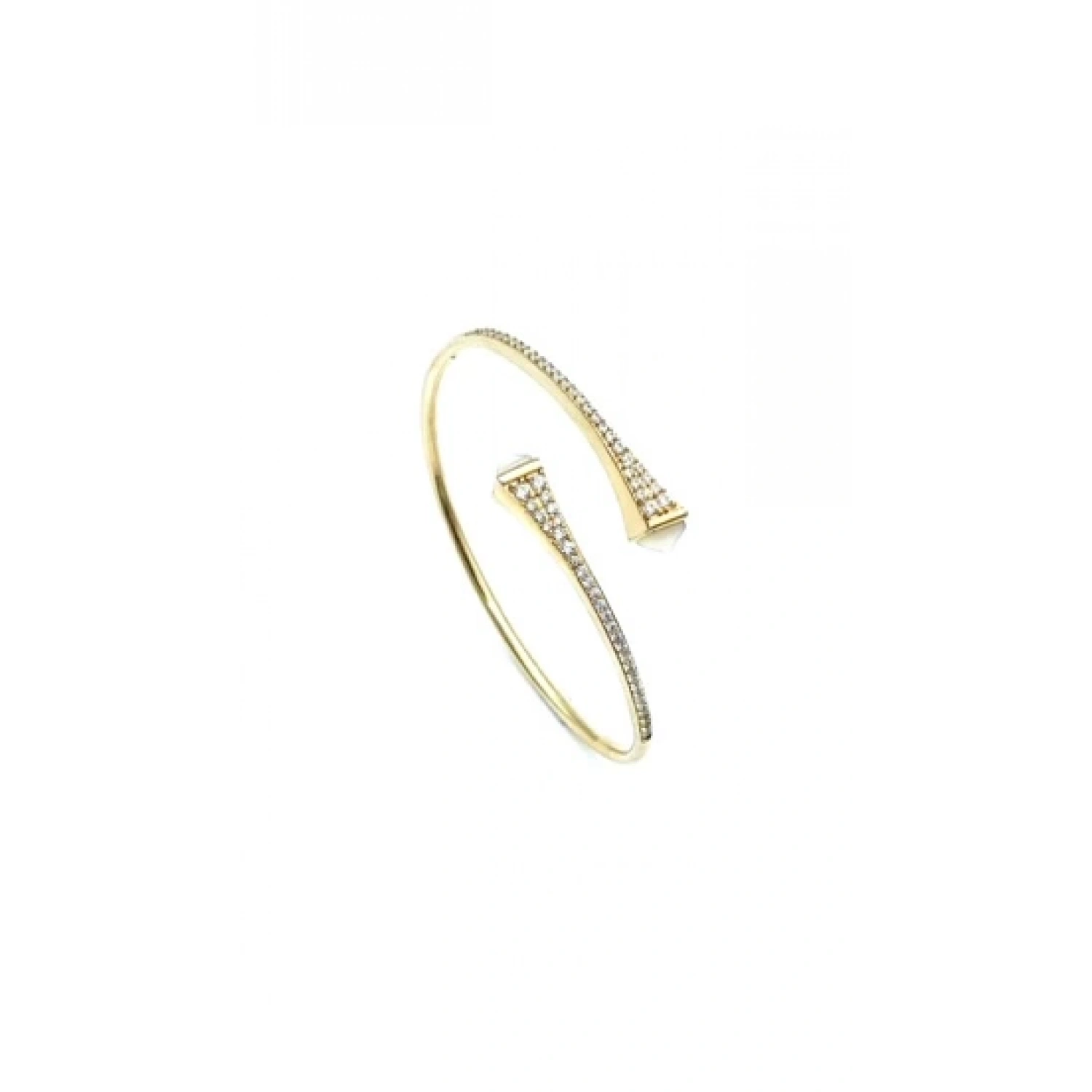 Mrl Beyaz Sedef Full Taşlı Kelepçe