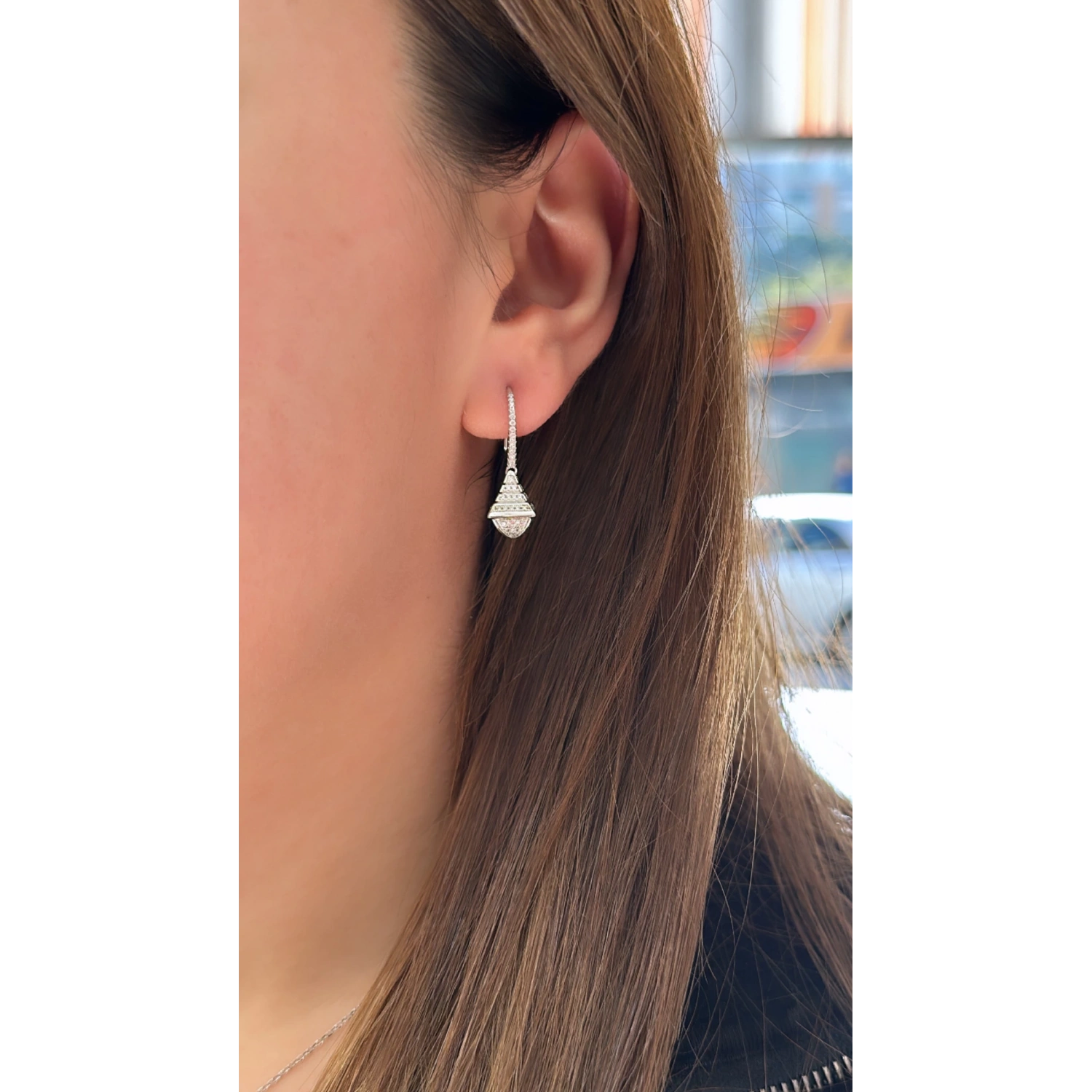 Mrl Taşlı Kurşun Küpe