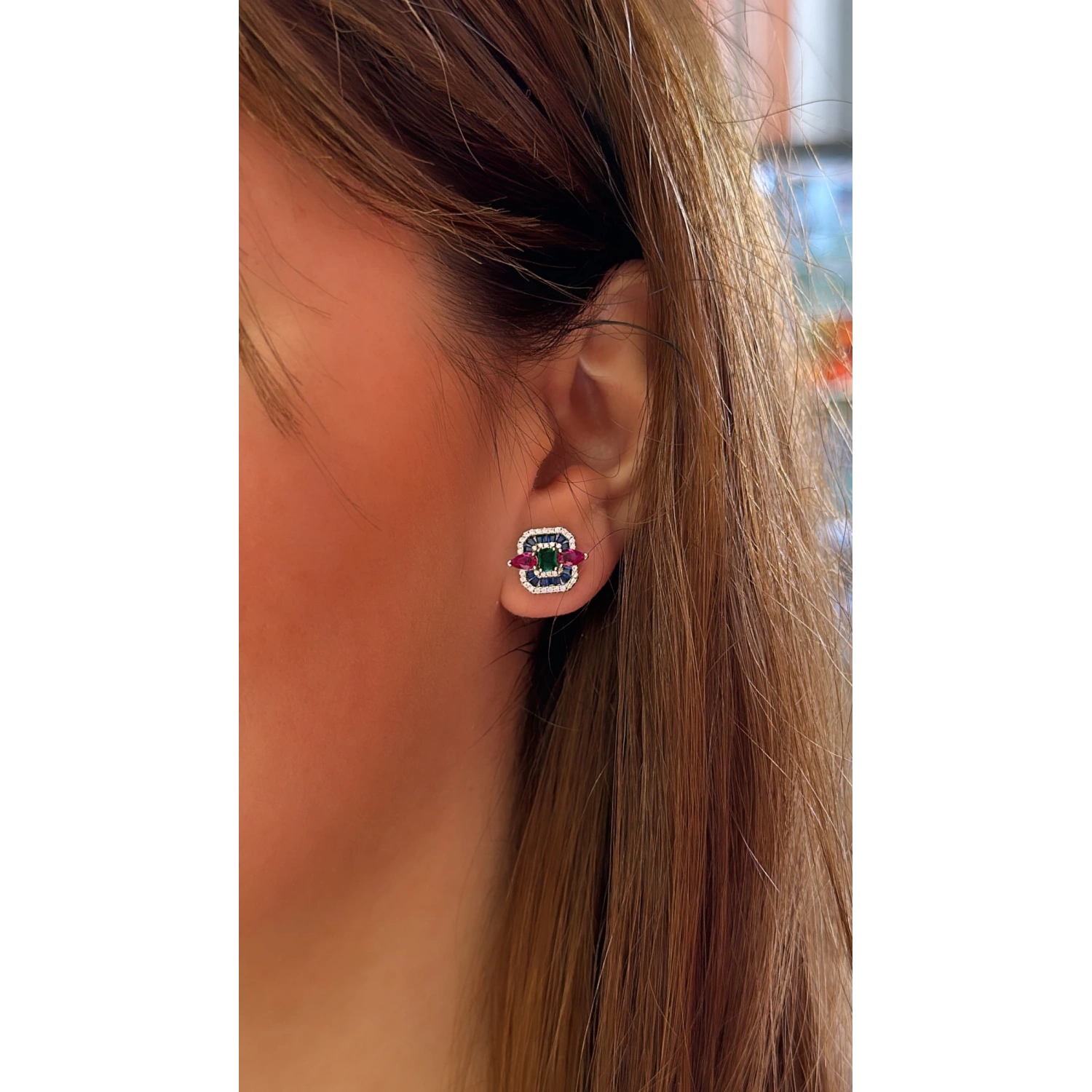 Multicolour Tasarım Invisible Küpe