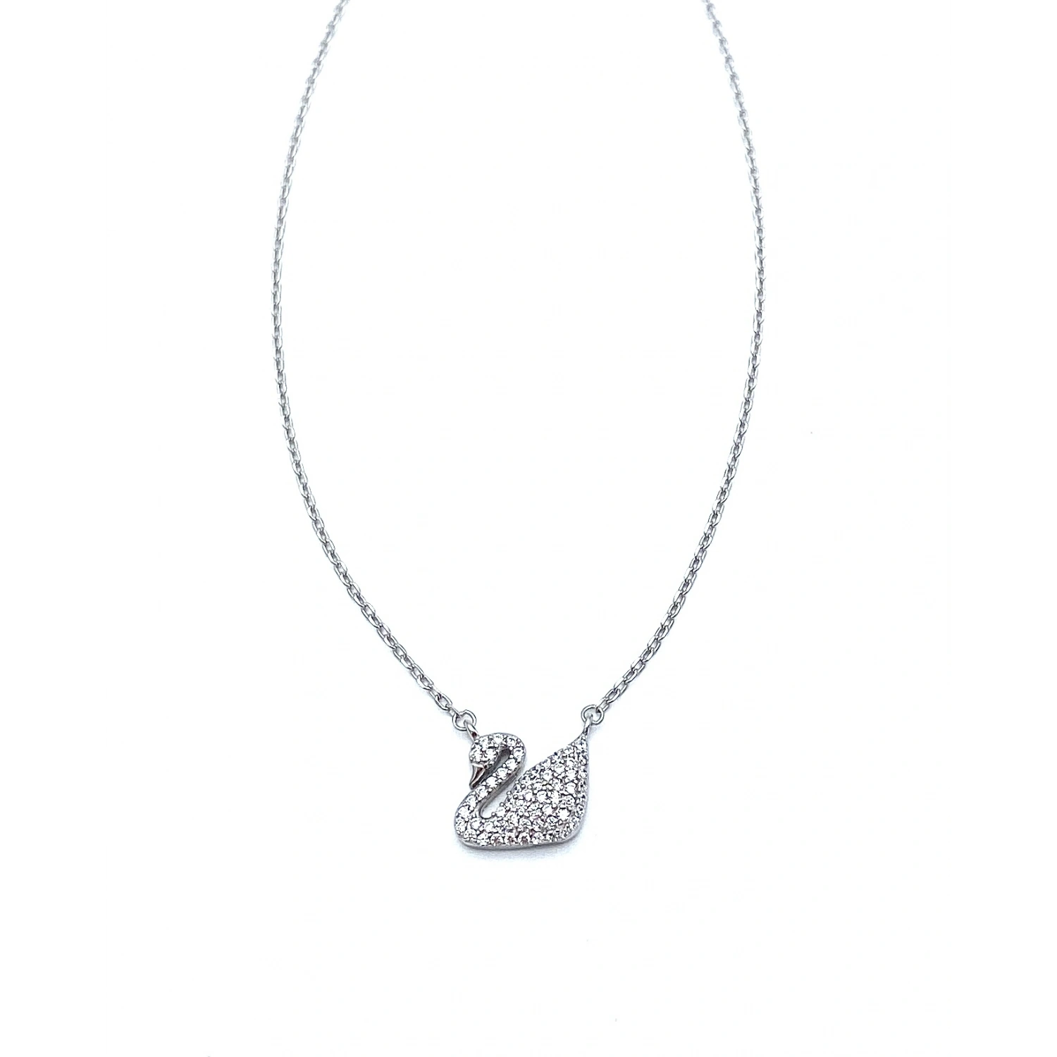 Pave Swan Zincir Kolye